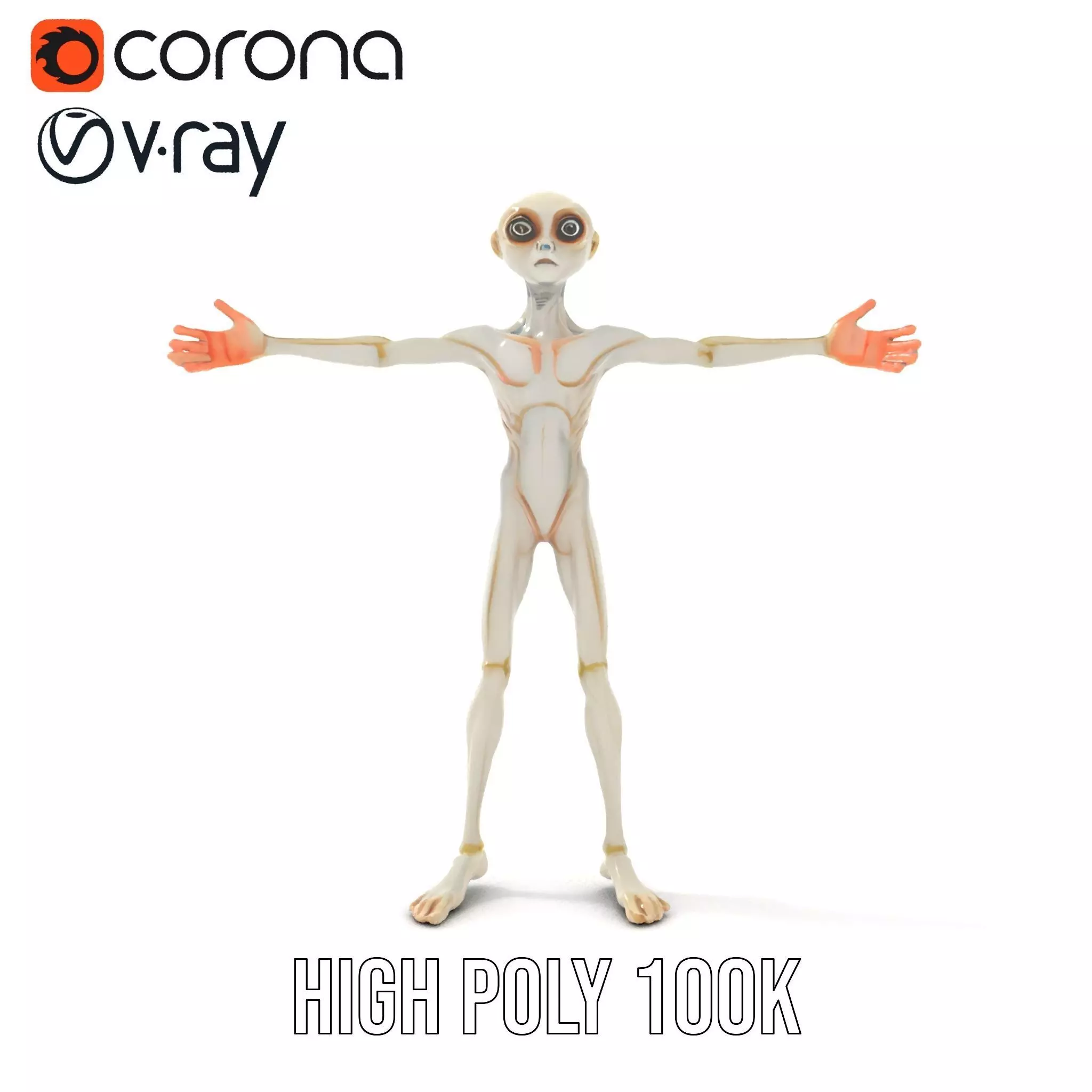 Alien Character model pack Low-poly 3D model_27