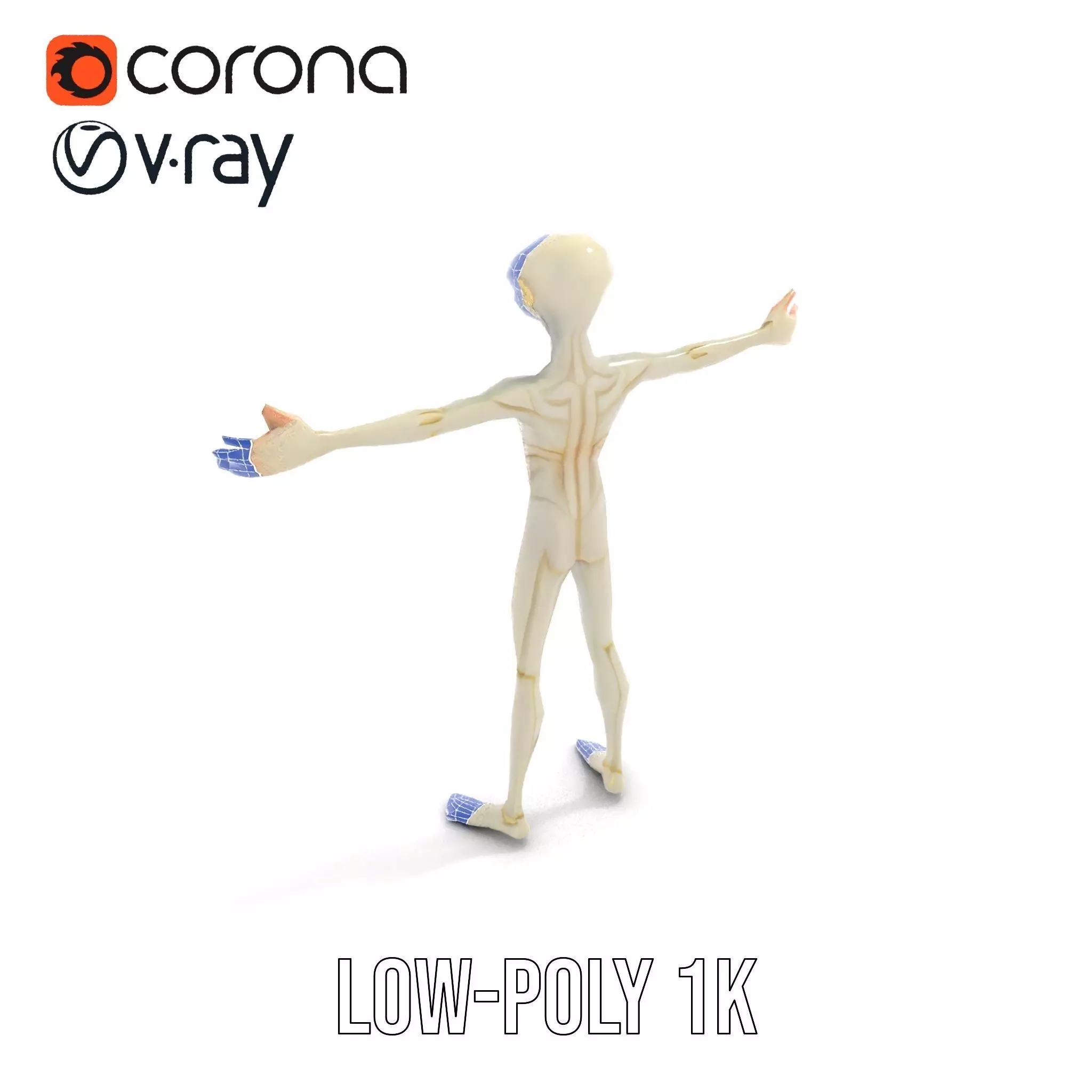 Alien Character model pack Low-poly 3D model_29