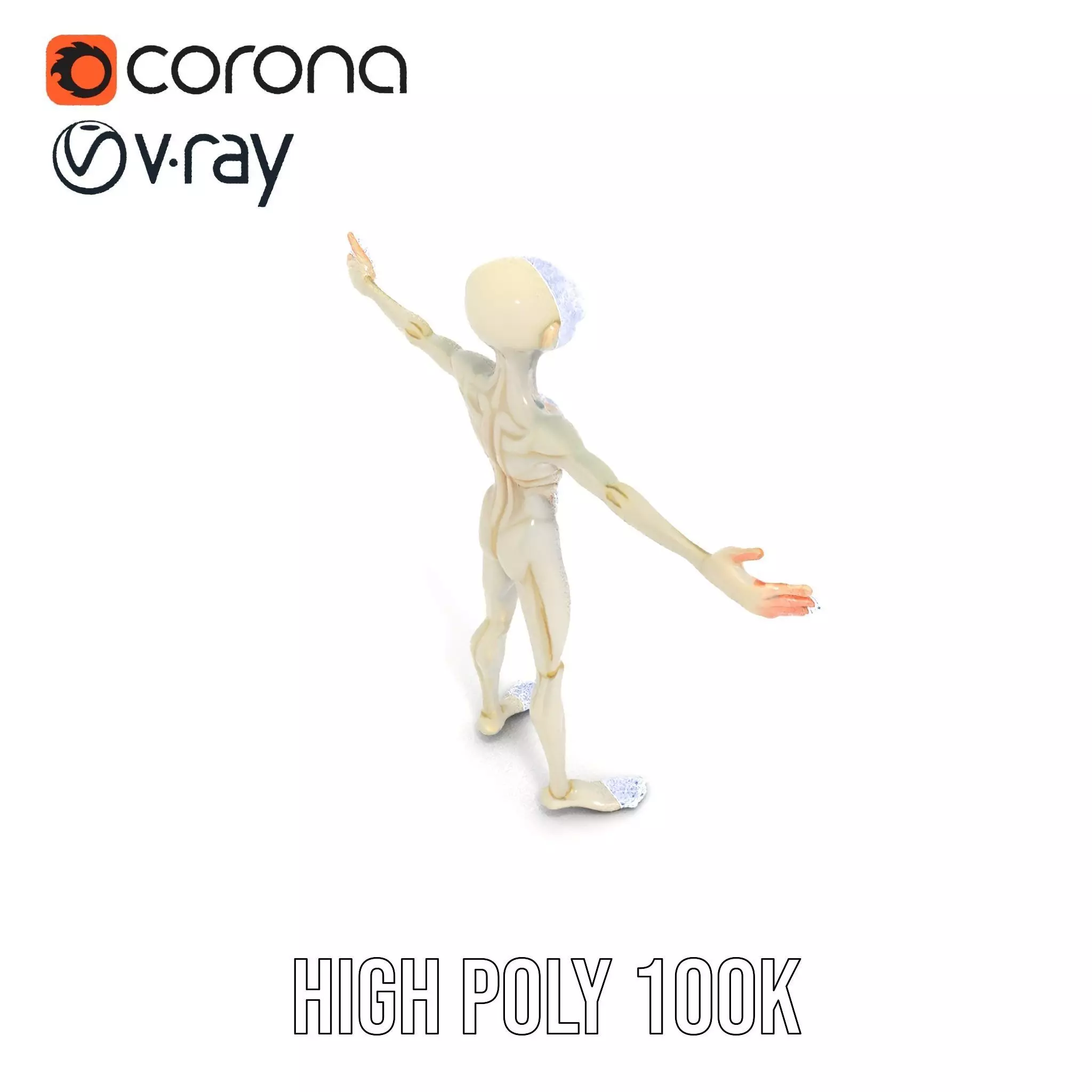 Alien Character model pack Low-poly 3D model_30