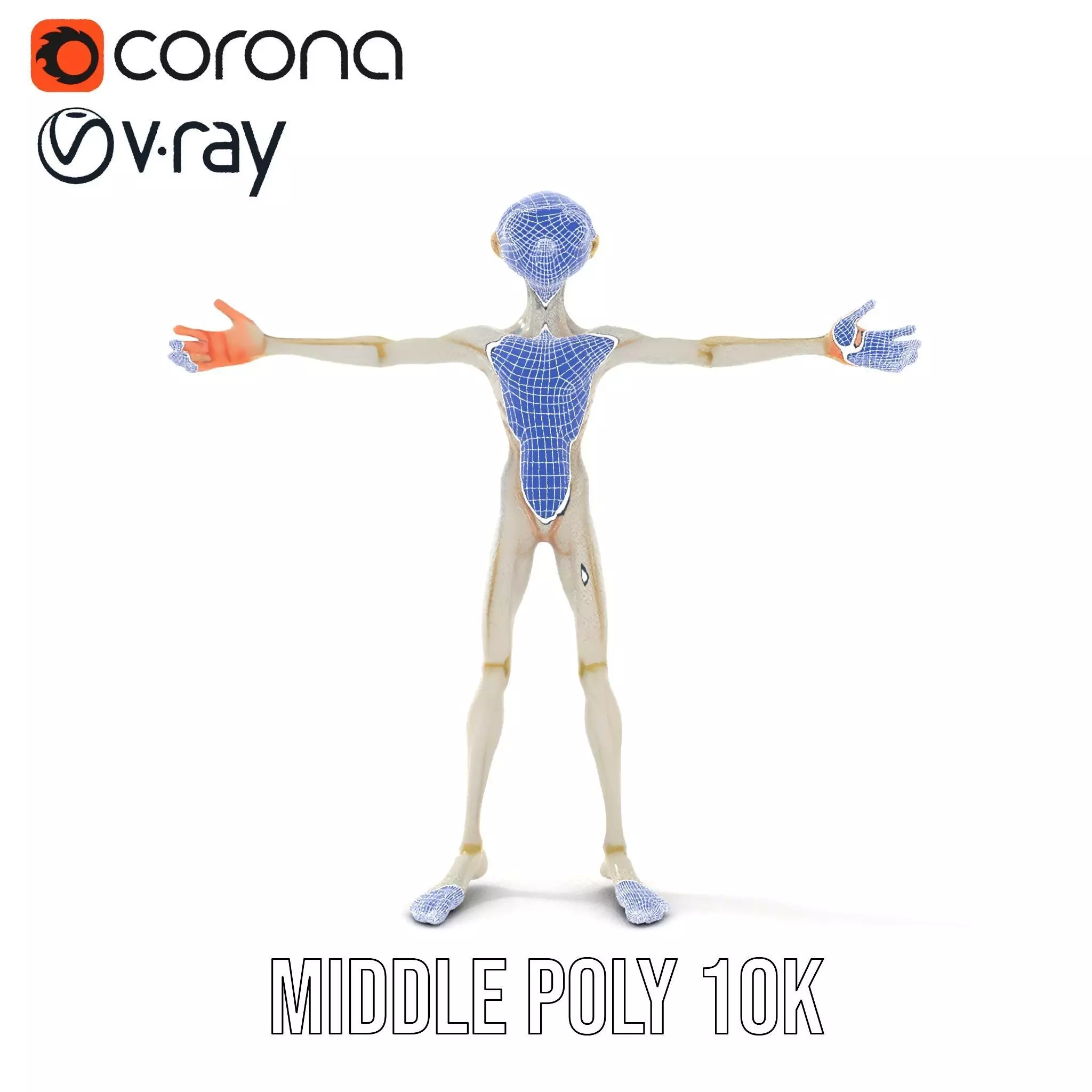 Alien Character model pack Low-poly 3D model_13