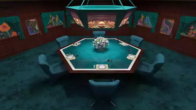 Squid Game season 3 VIP Restaurant 3D model