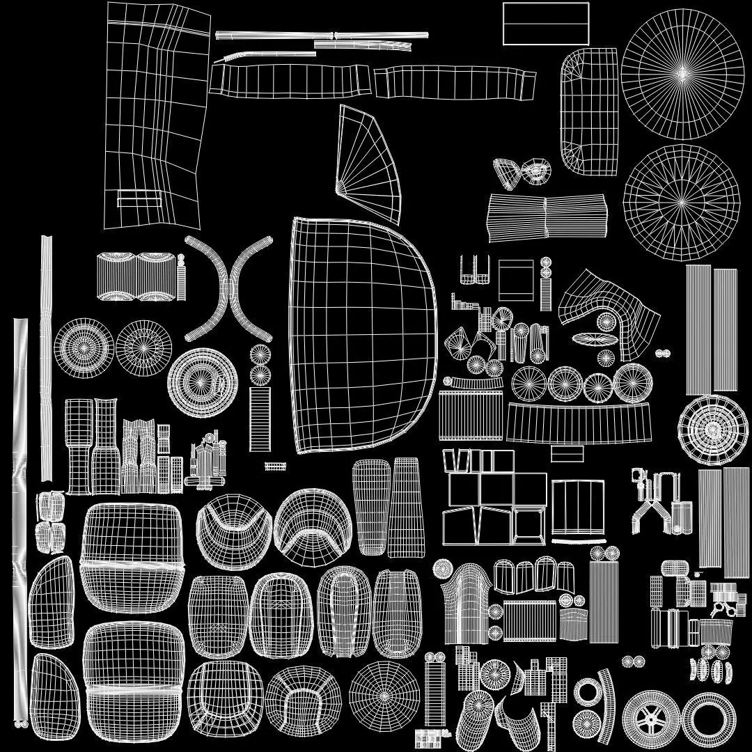 Baby stroller 3D model 3D model_6