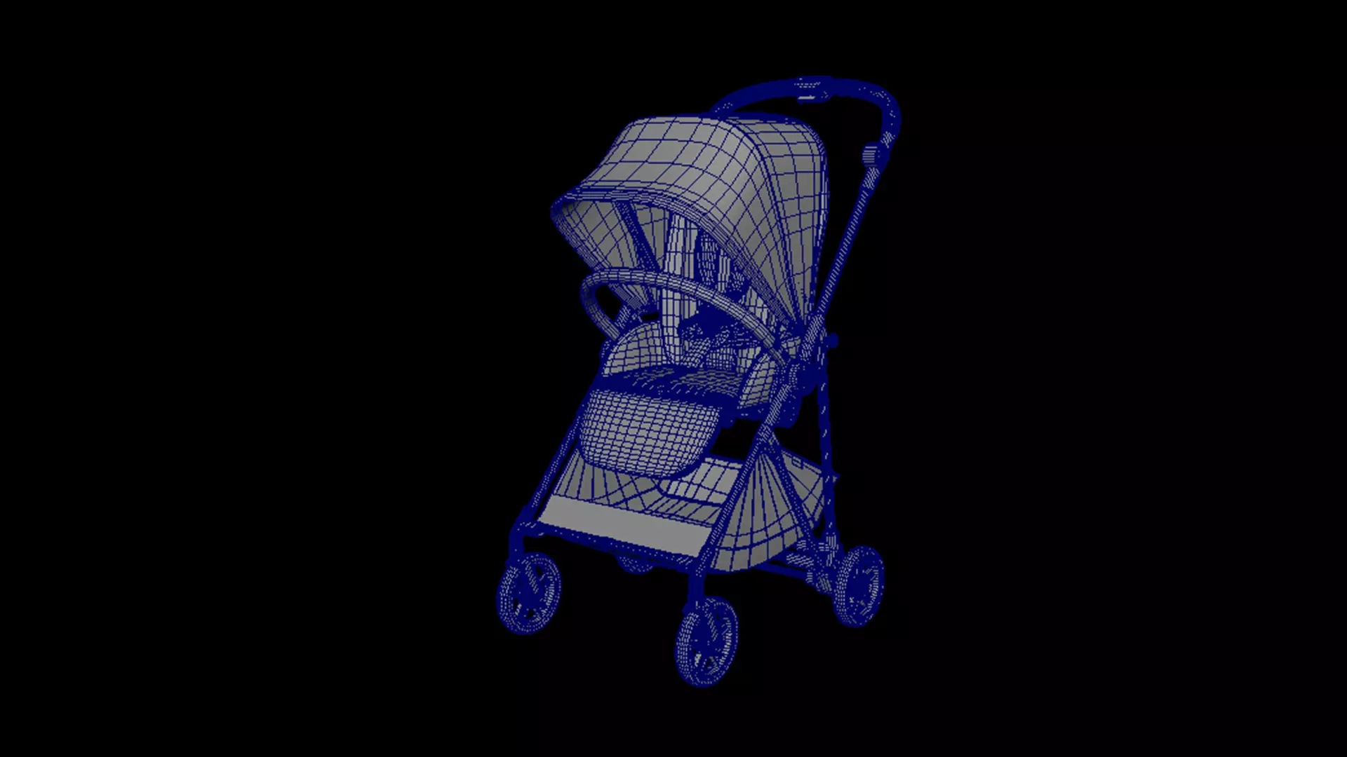 Baby stroller 3D model 3D model_5
