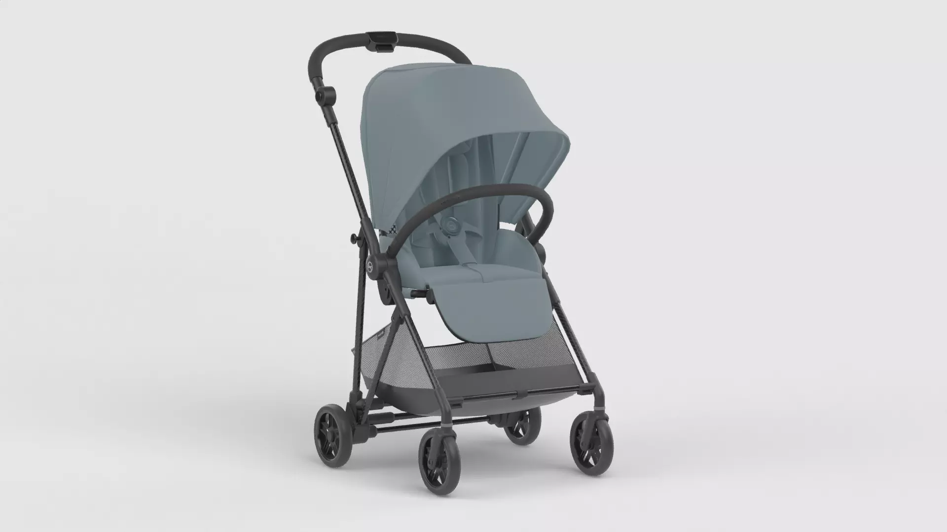 Baby stroller 3D model 3D model_4