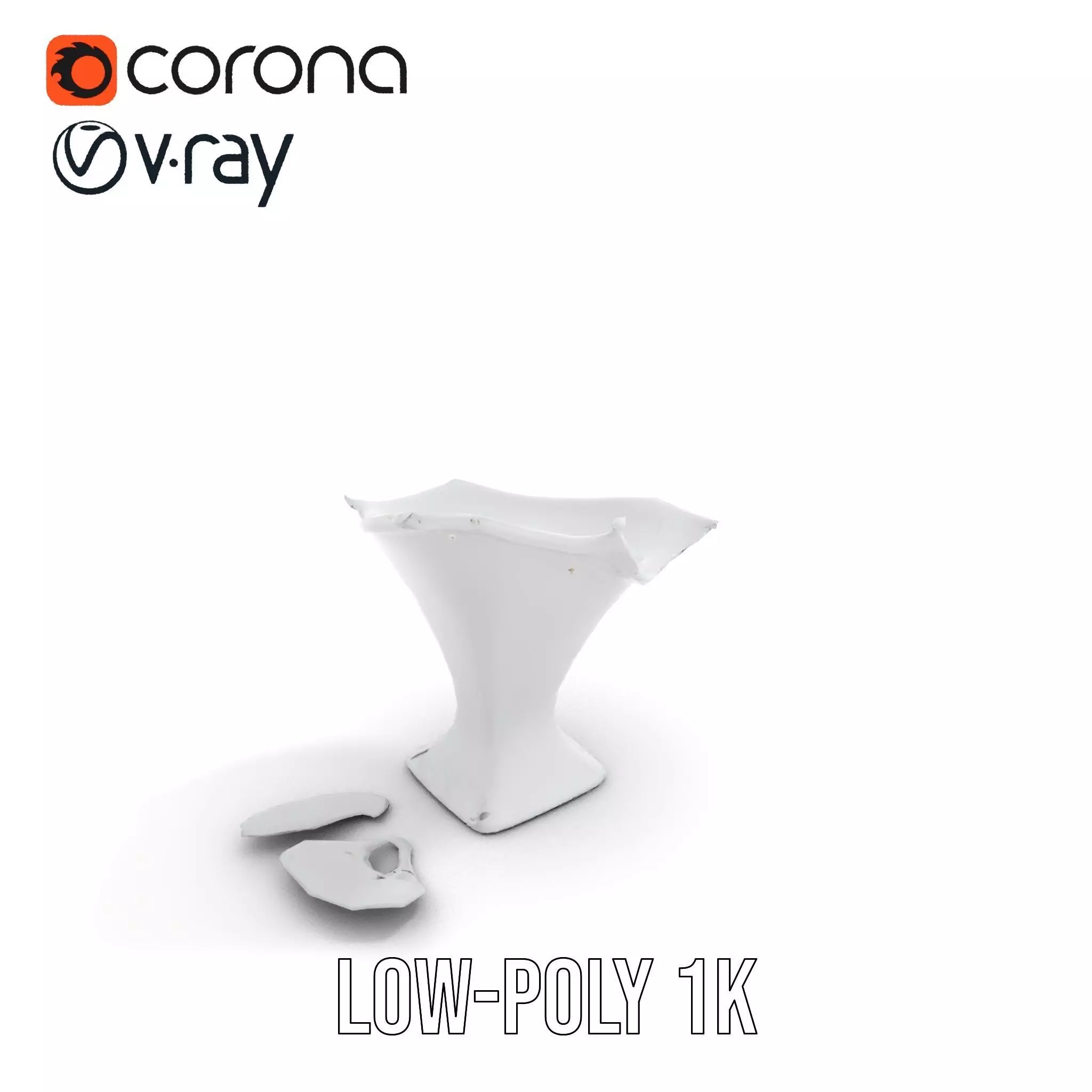 Crystal Splash Glass model pack Low-poly 3D model_8