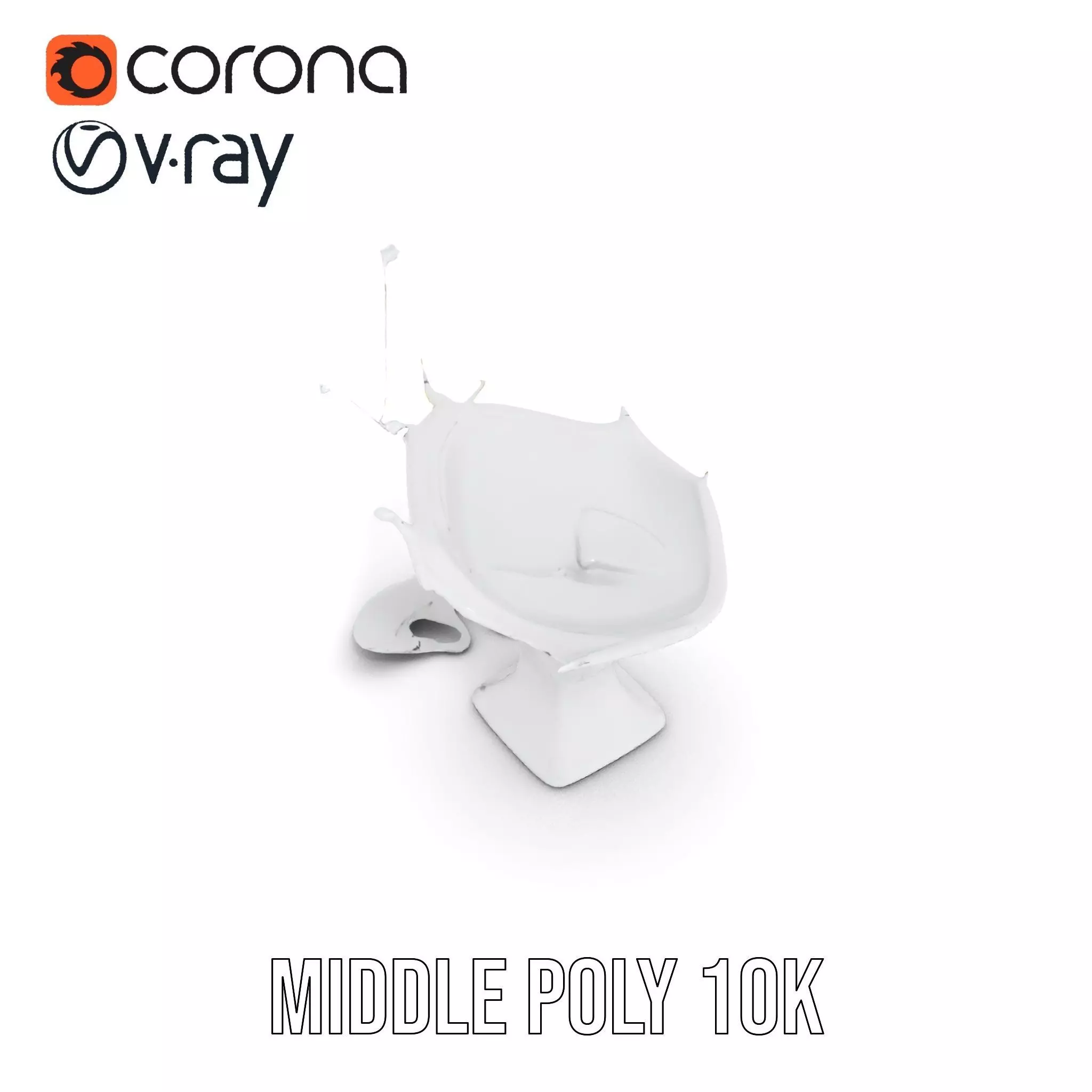 Crystal Splash Glass model pack Low-poly 3D model_11