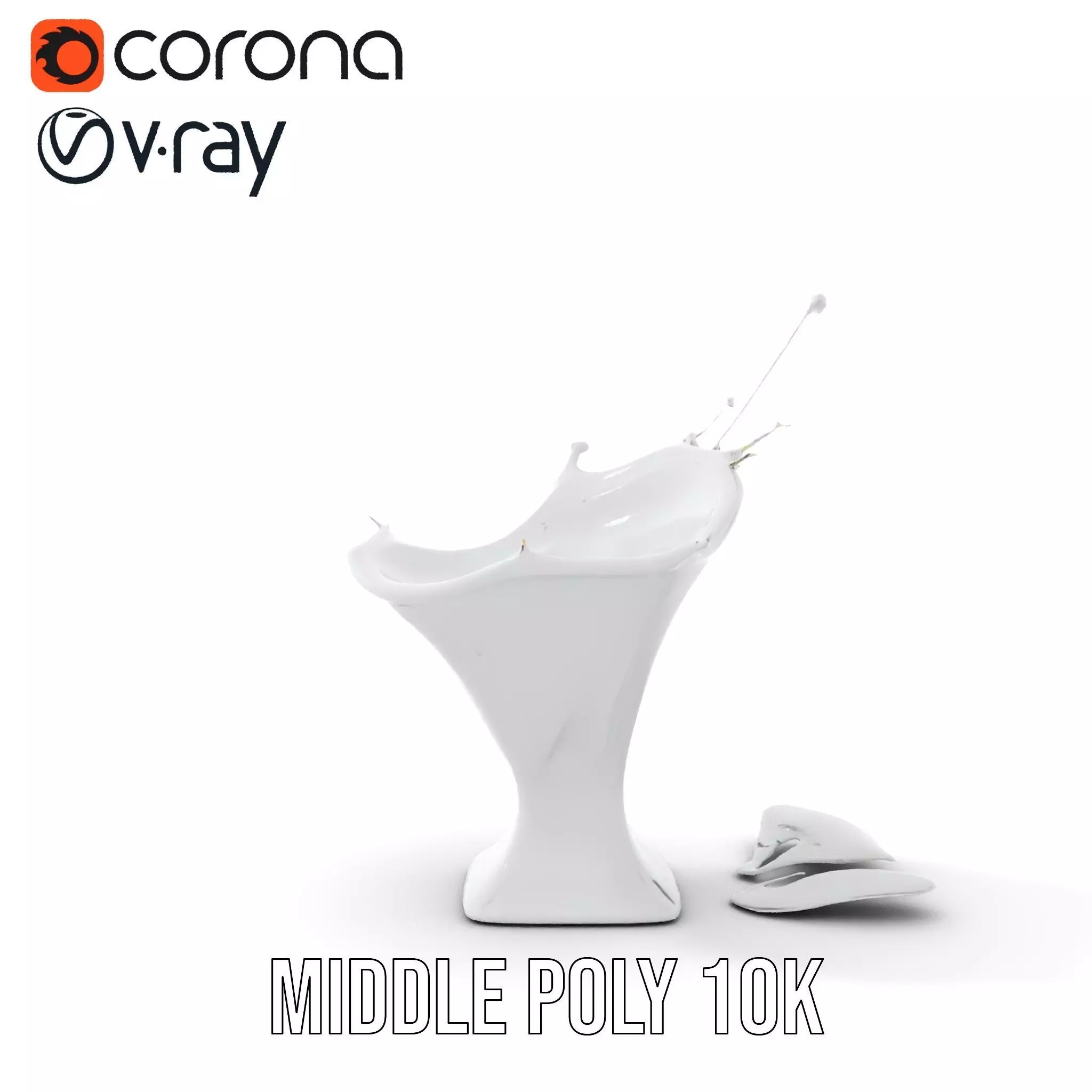 Crystal Splash Glass model pack Low-poly 3D model_27