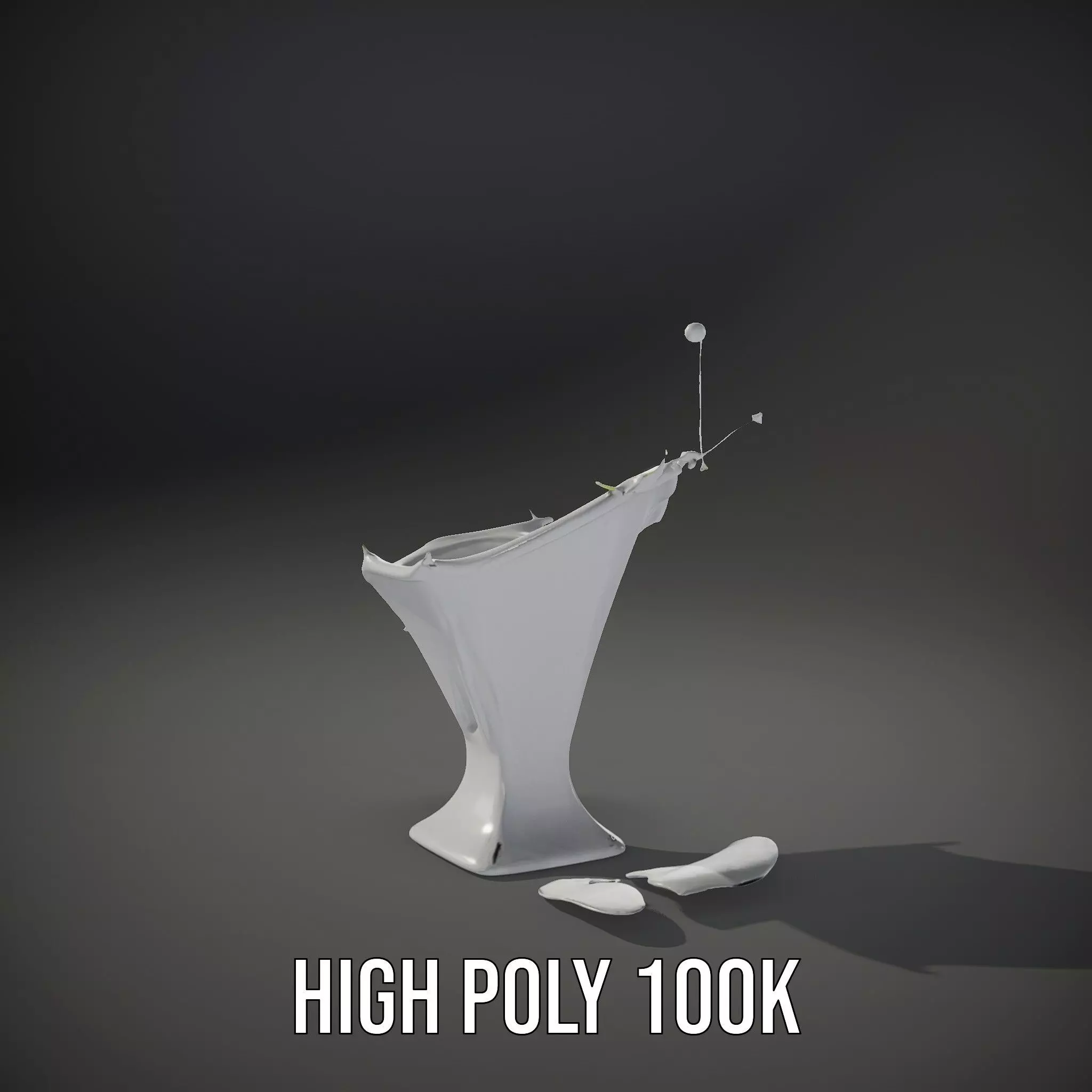 Crystal Splash Glass model pack Low-poly 3D model_9