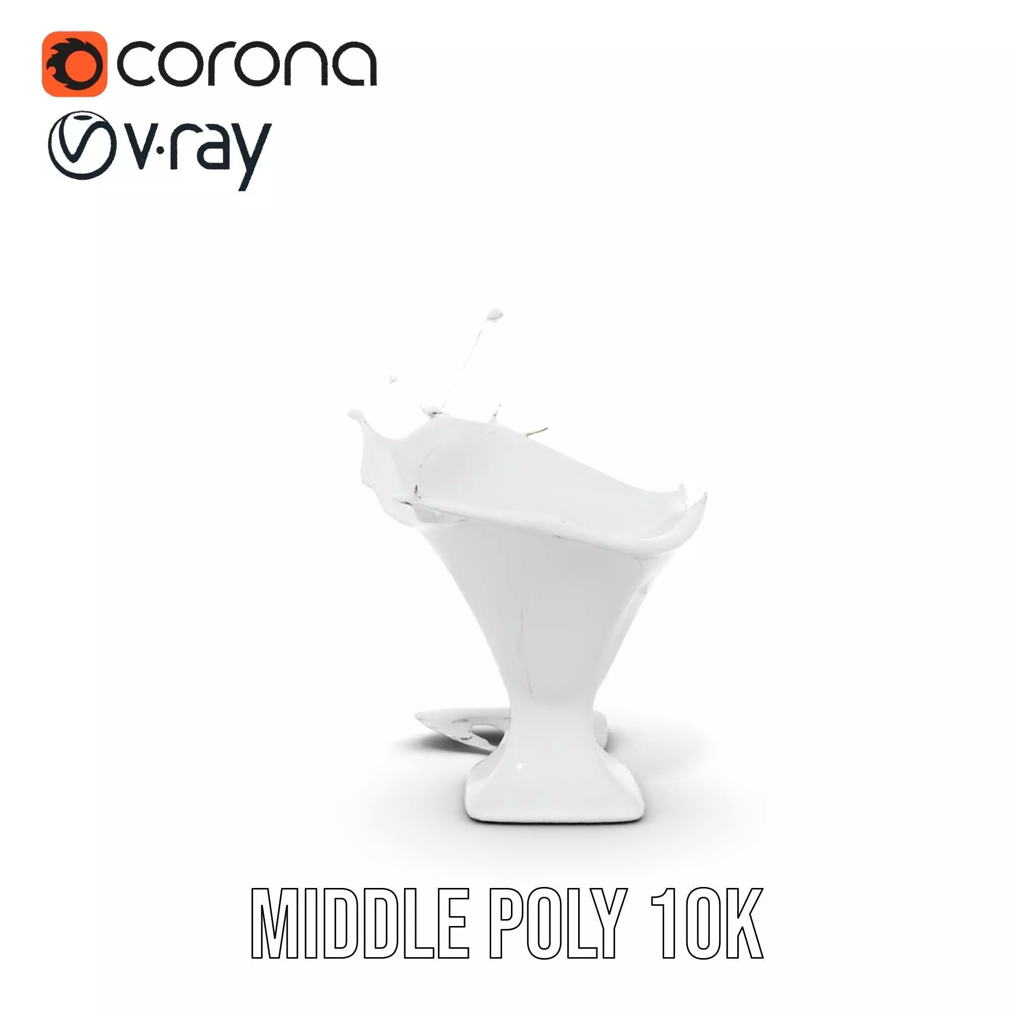 Crystal Splash Glass model pack Low-poly 3D model_21