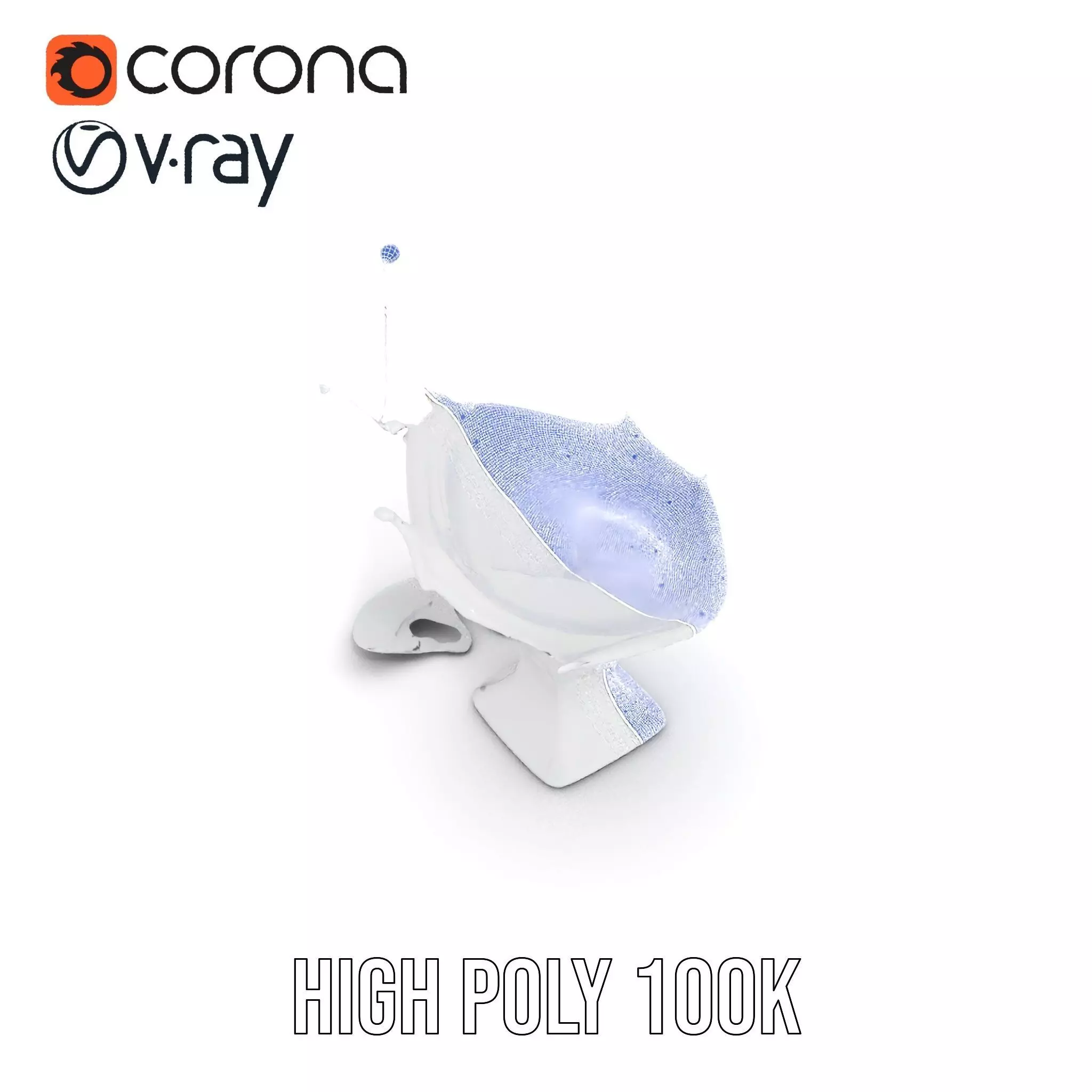 Crystal Splash Glass model pack Low-poly 3D model_32