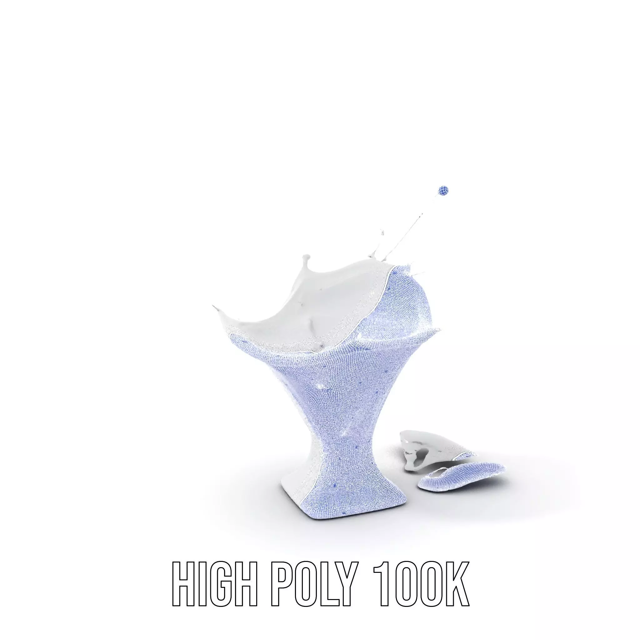 Crystal Splash Glass model pack Low-poly 3D model_5