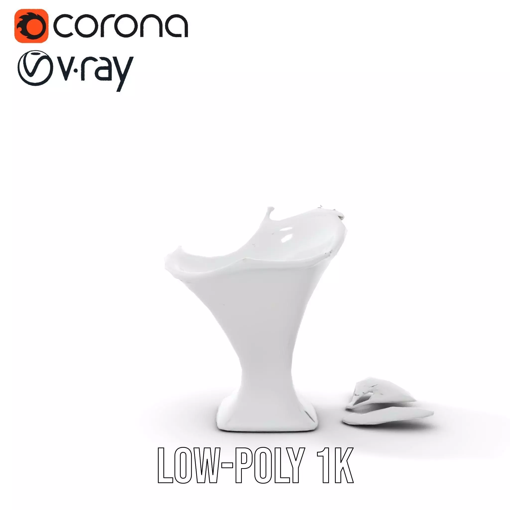 Crystal Splash Glass model pack Low-poly 3D model_28