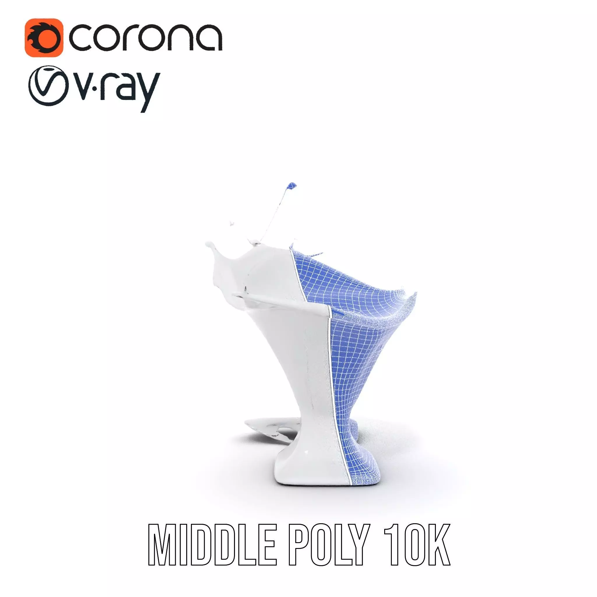 Crystal Splash Glass model pack Low-poly 3D model_16