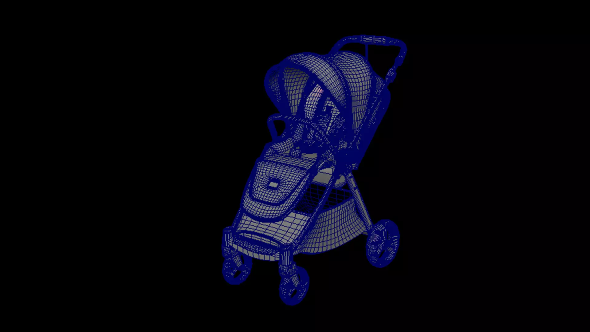 Baby stroller 3D model 3D model_6