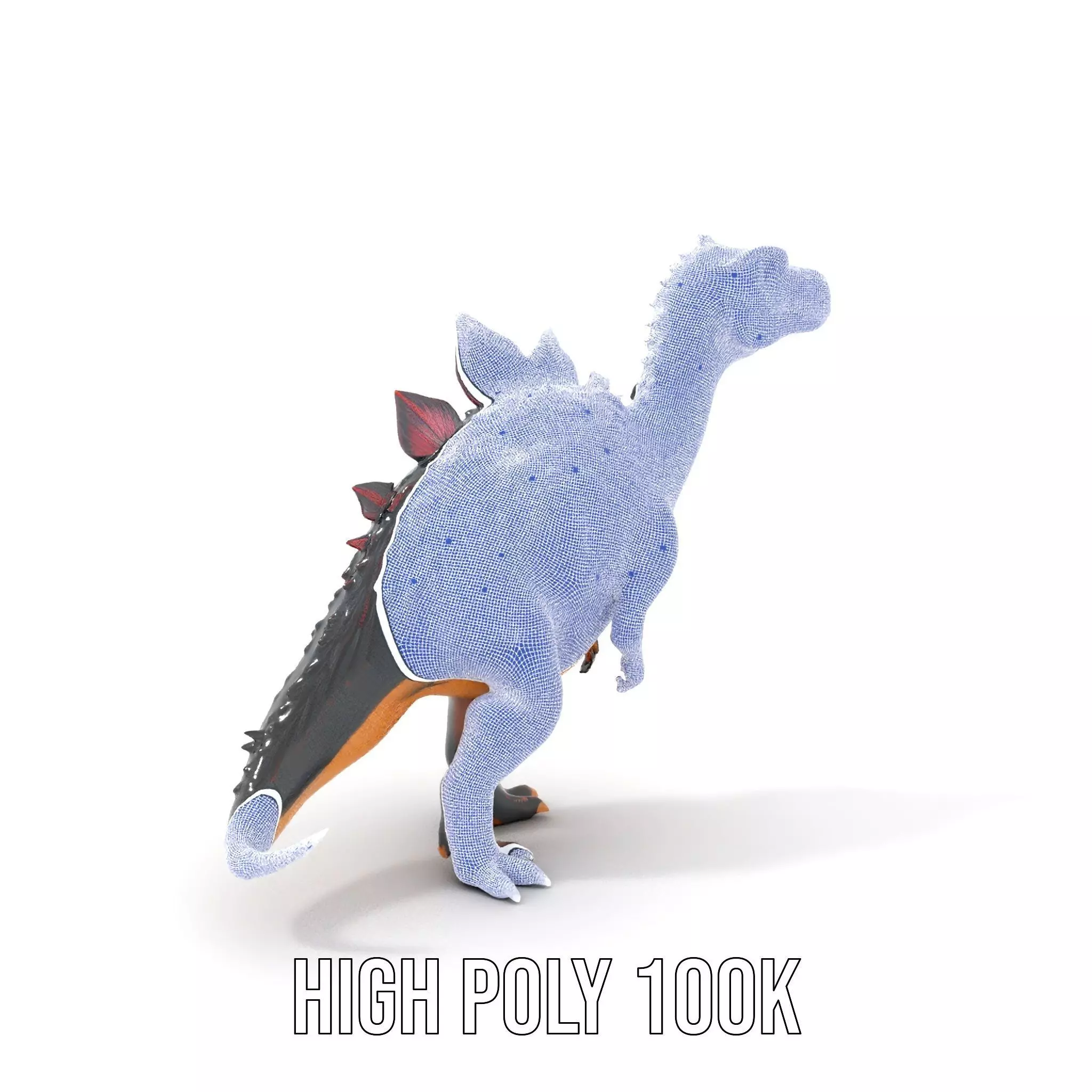 Spiky Dinosaur model pack Low-poly 3D model_5