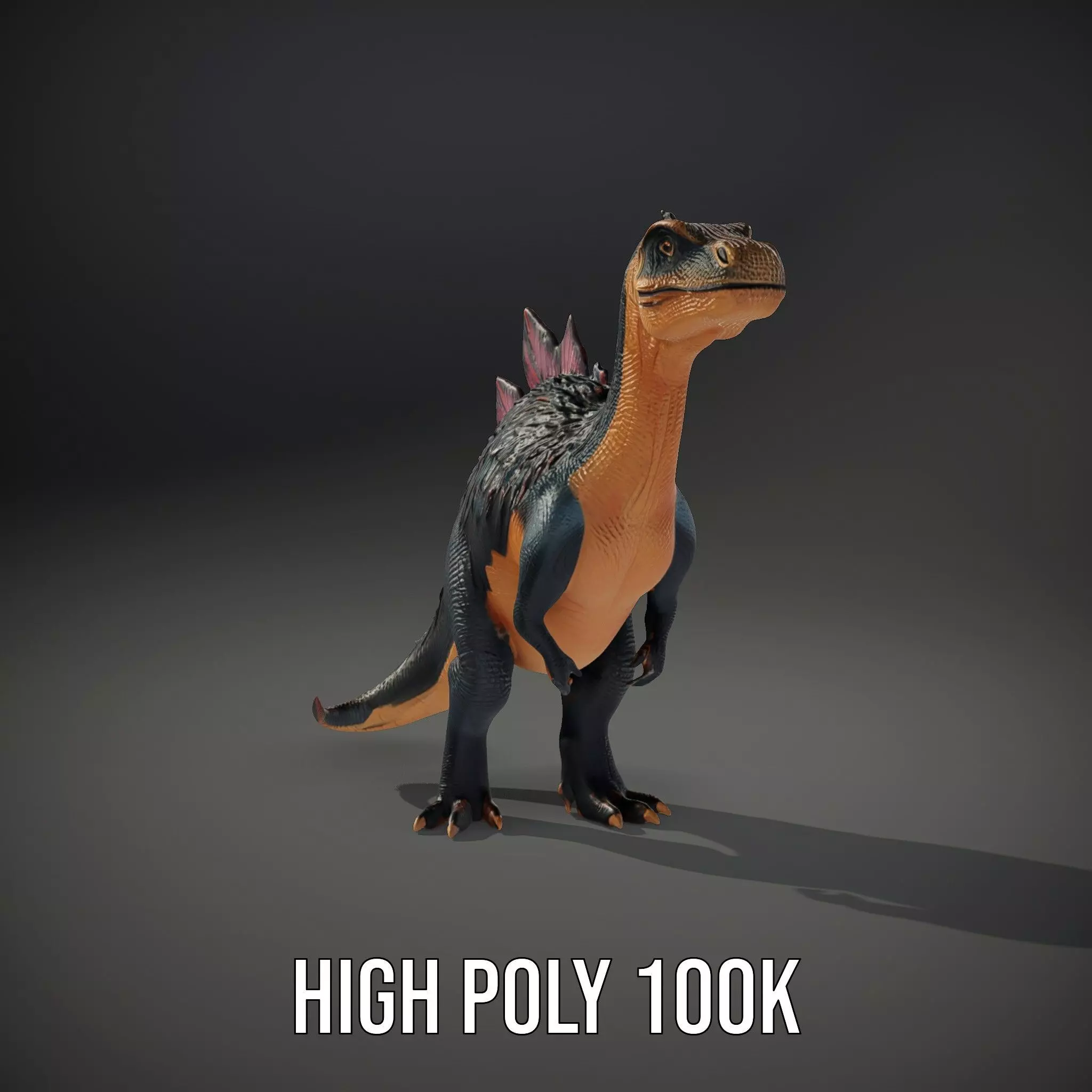 Spiky Dinosaur model pack Low-poly 3D model_11