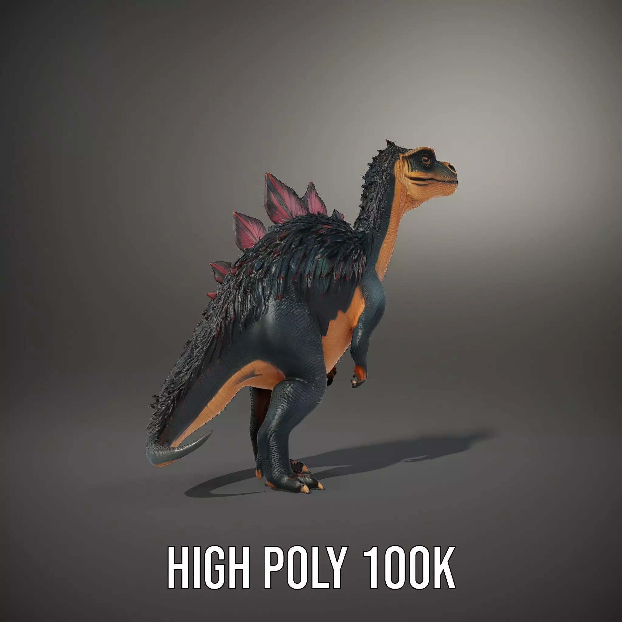 Spiky Dinosaur model pack Low-poly 3D model_9