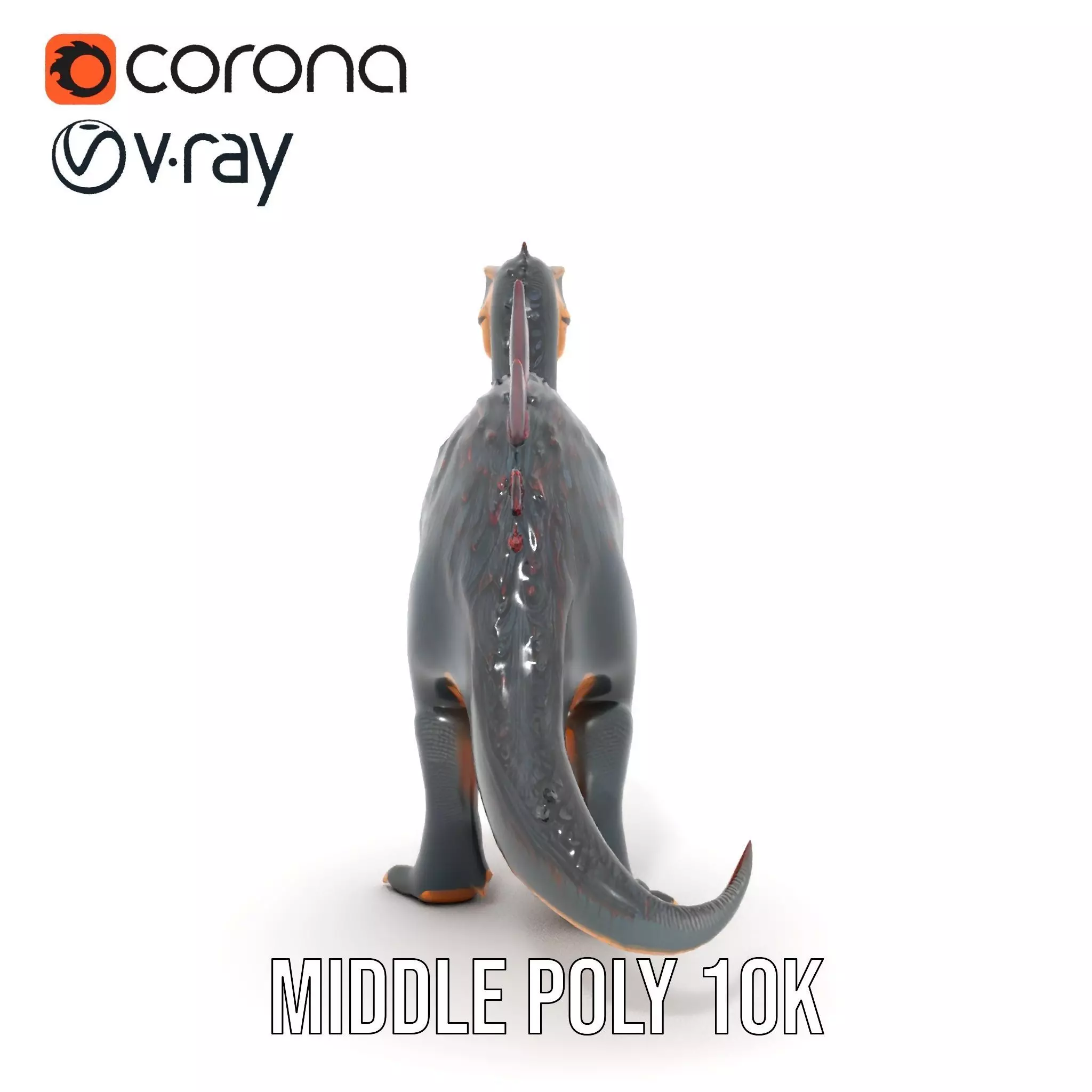 Spiky Dinosaur model pack Low-poly 3D model_17