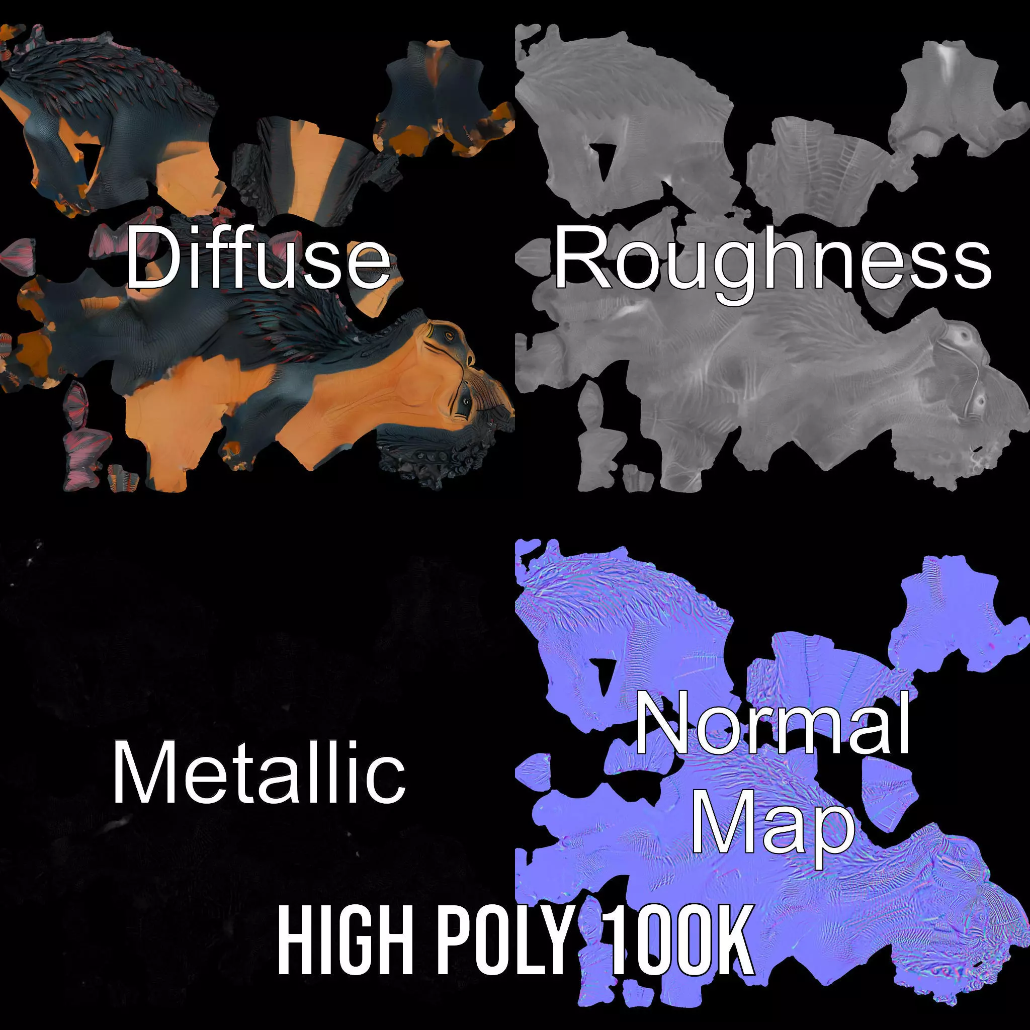 Spiky Dinosaur model pack Low-poly 3D model_4