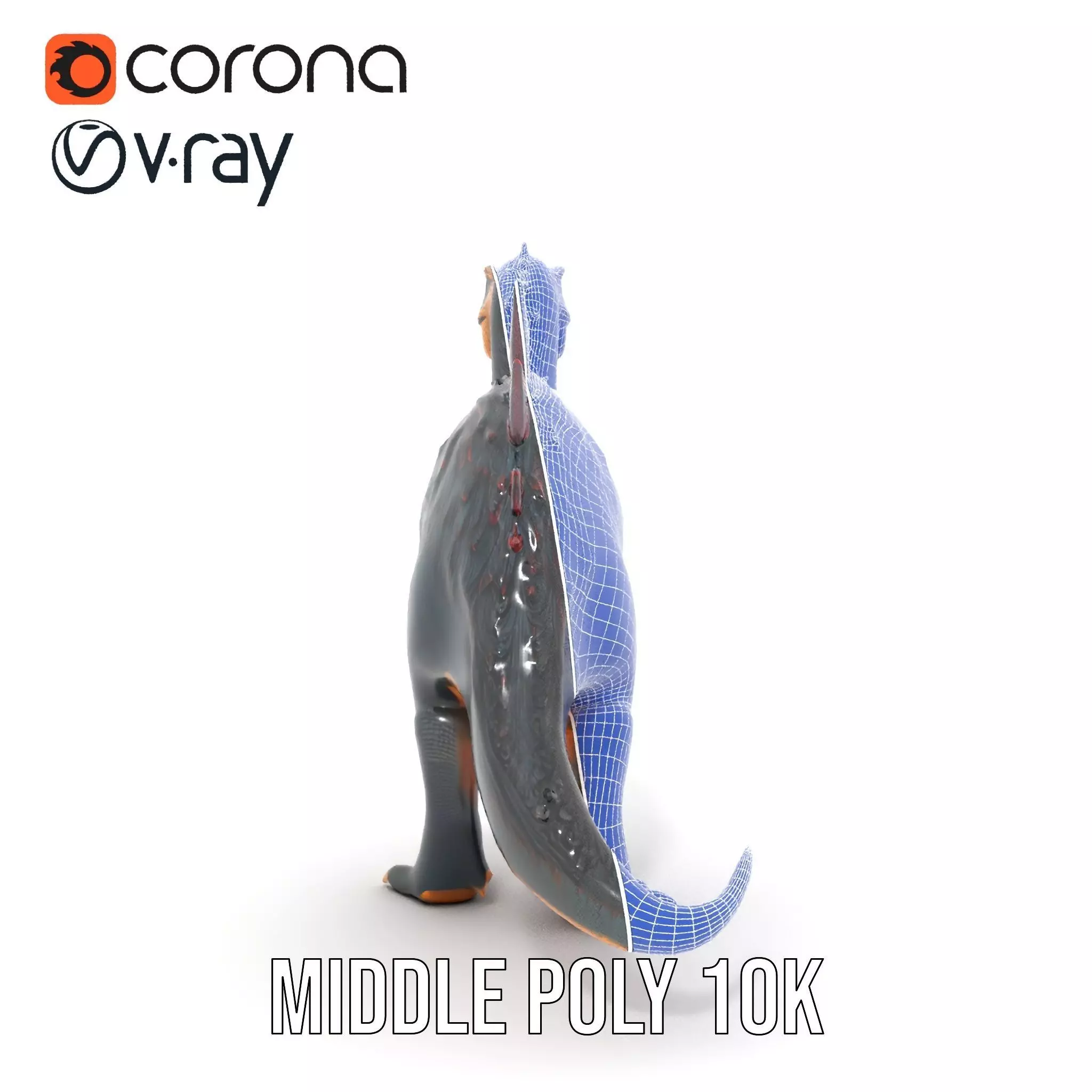 Spiky Dinosaur model pack Low-poly 3D model_25