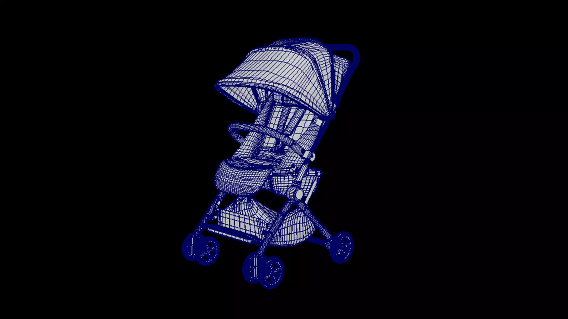 Baby stroller 3D model 3D model_6
