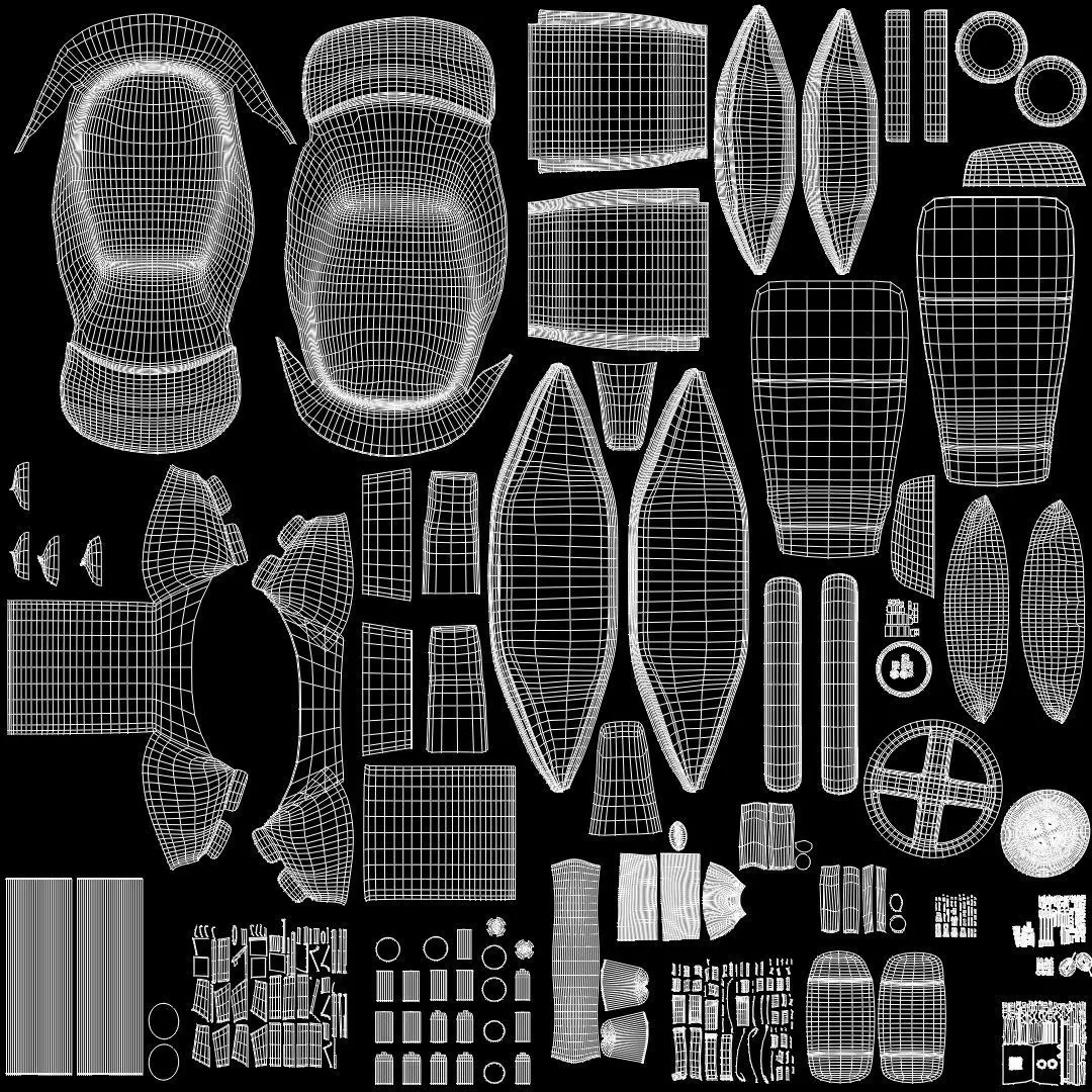 Baby stroller 3D model 3D model_5