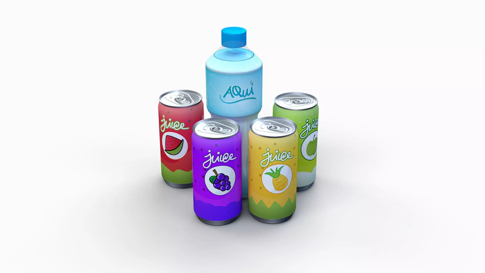 Packaged Drinks 3D model_0