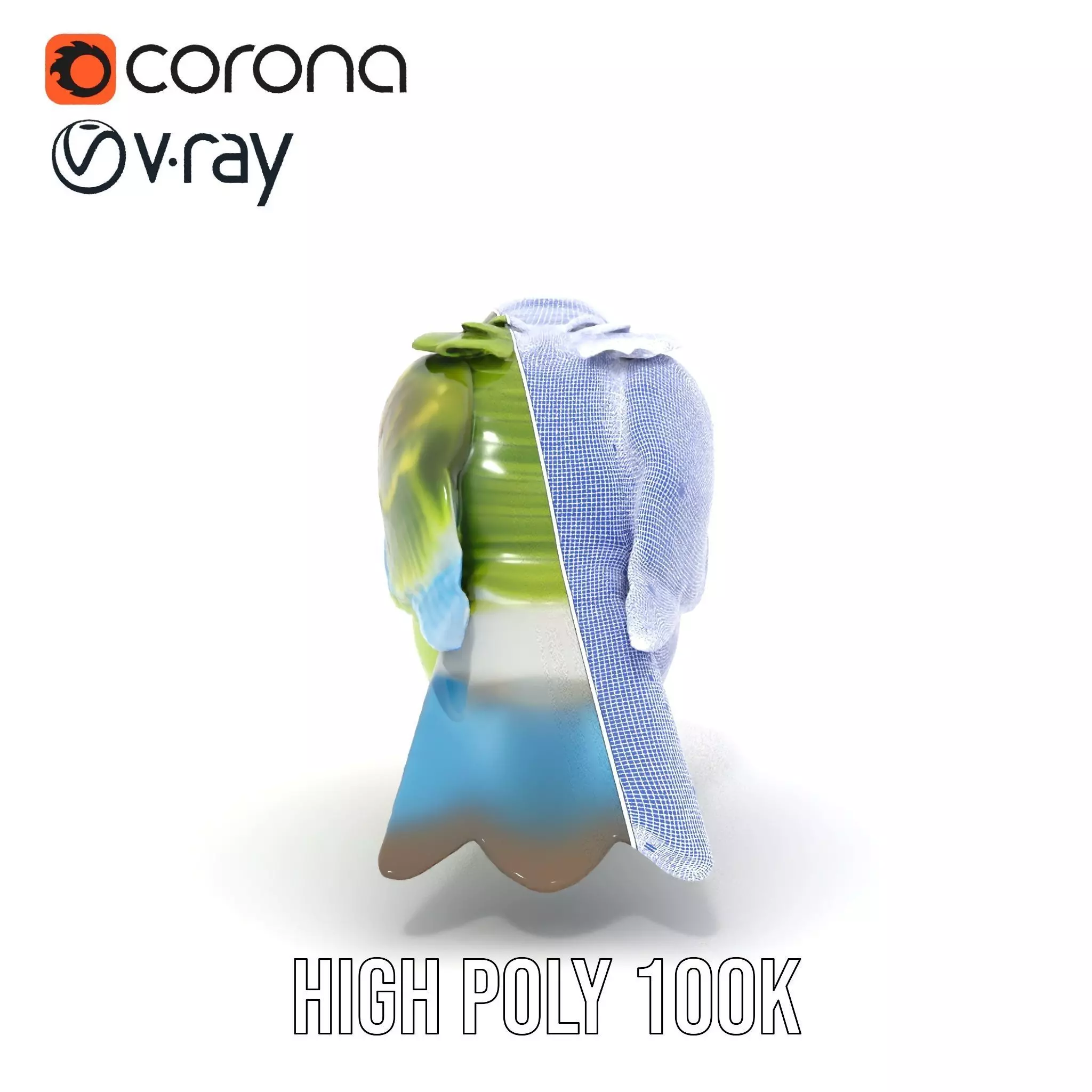 Colorful Parrot model pack Low-poly 3D model_32