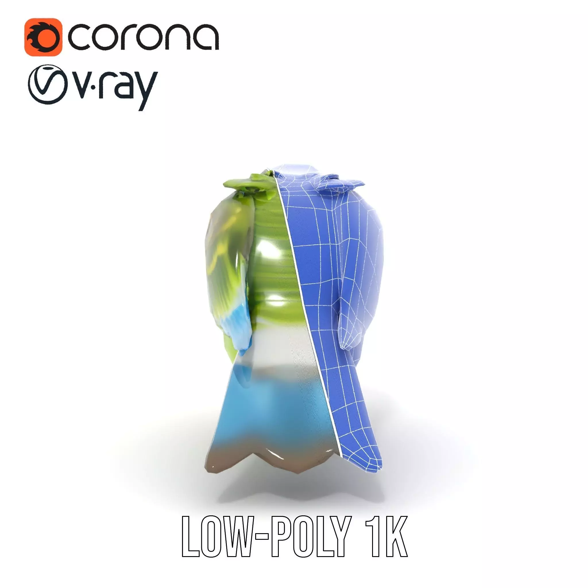 Colorful Parrot model pack Low-poly 3D model_31