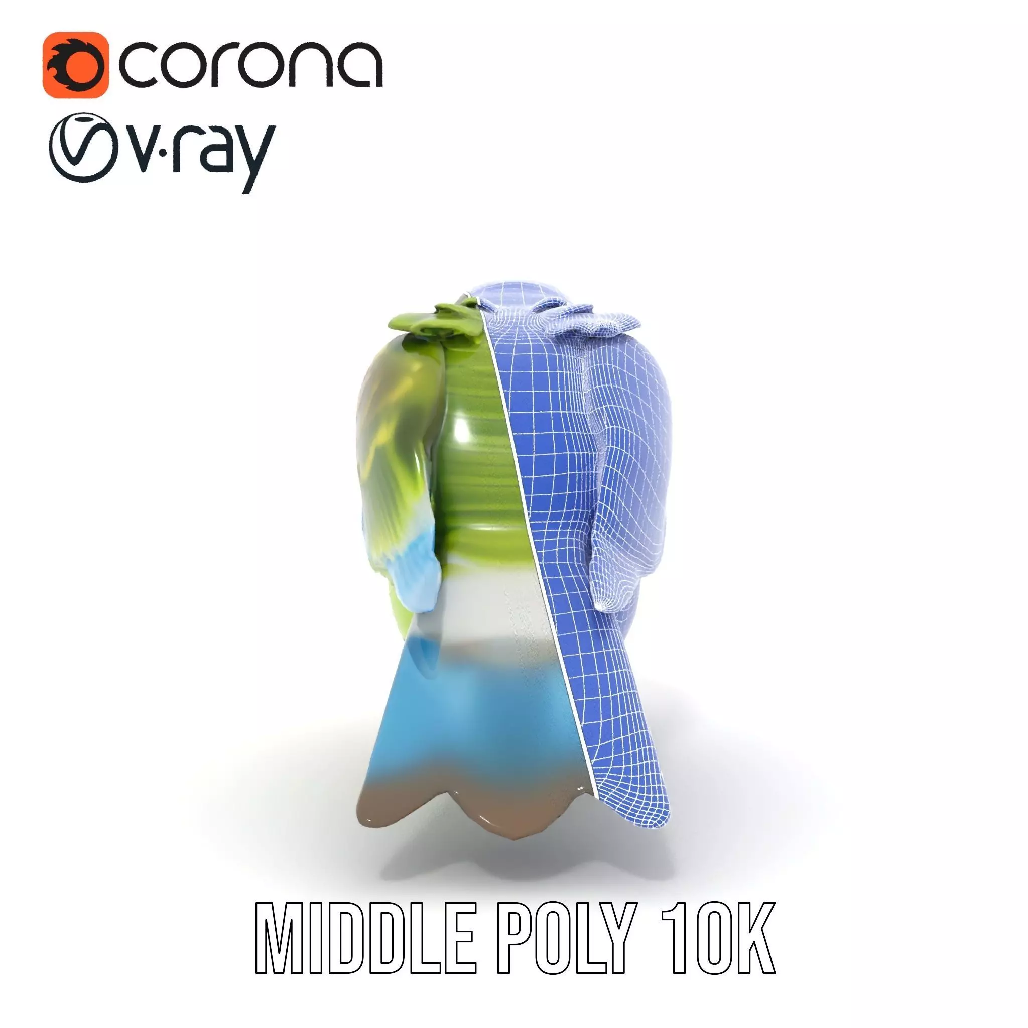 Colorful Parrot model pack Low-poly 3D model_30