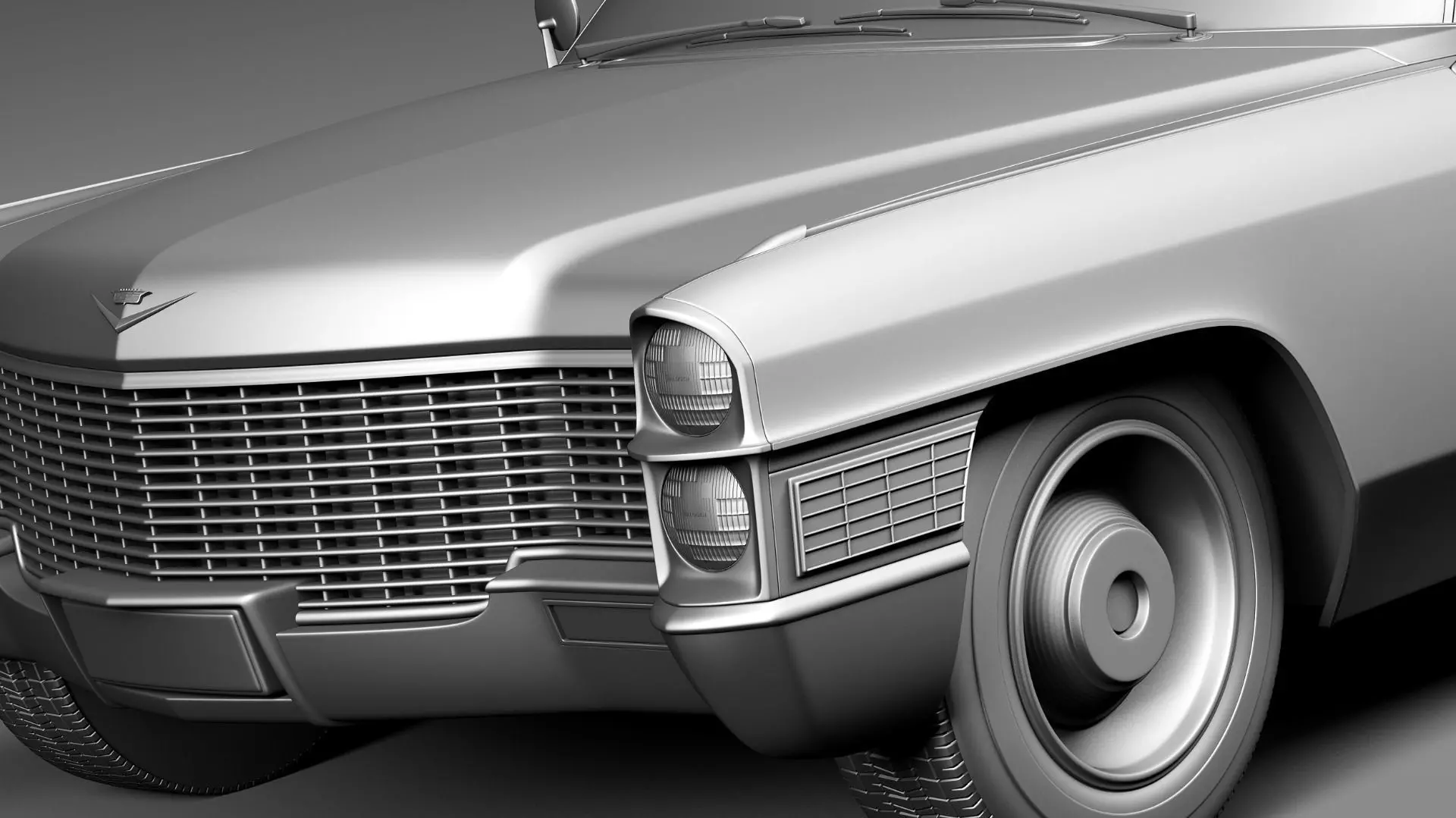 Cadillac DeVille 1965 coupe 3D model_10