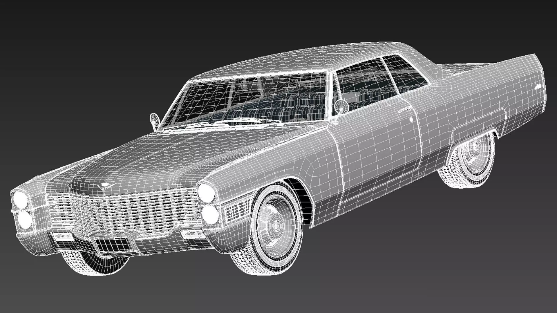 Cadillac DeVille 1965 coupe 3D model_17