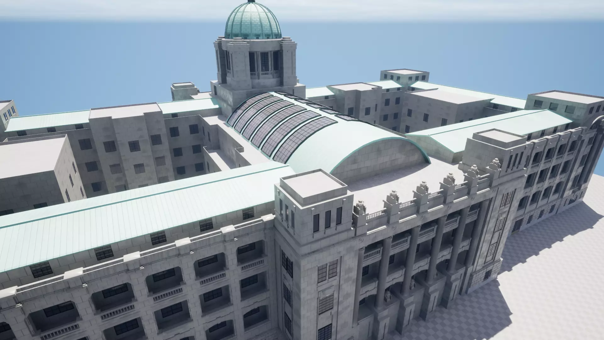 ELVIS Korean Neoclassical Government Office Low-poly 3D model_10