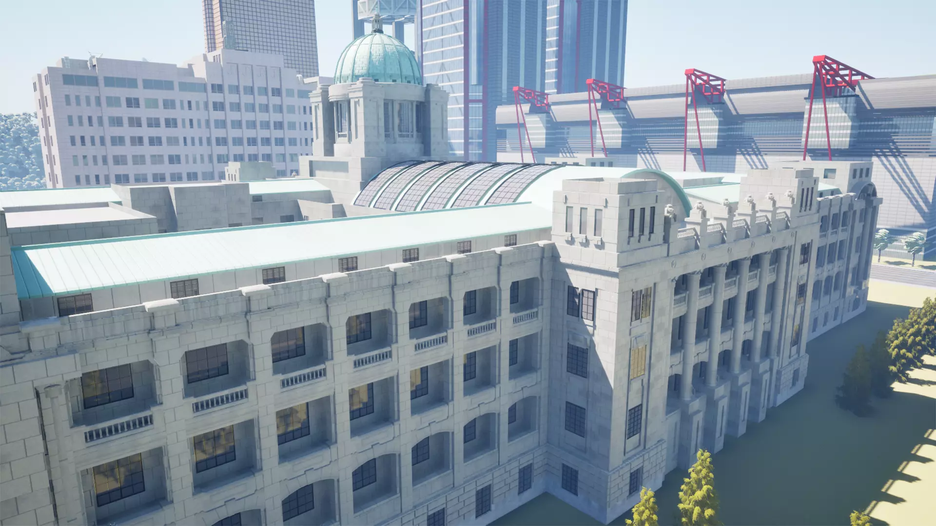 ELVIS Korean Neoclassical Government Office Low-poly 3D model_6