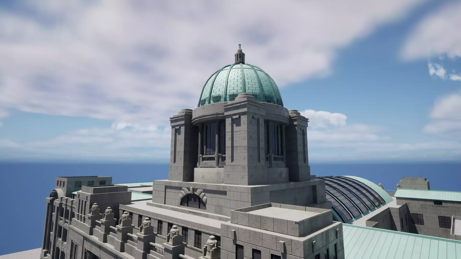 ELVIS Korean Neoclassical Government Office Low-poly 3D model_12