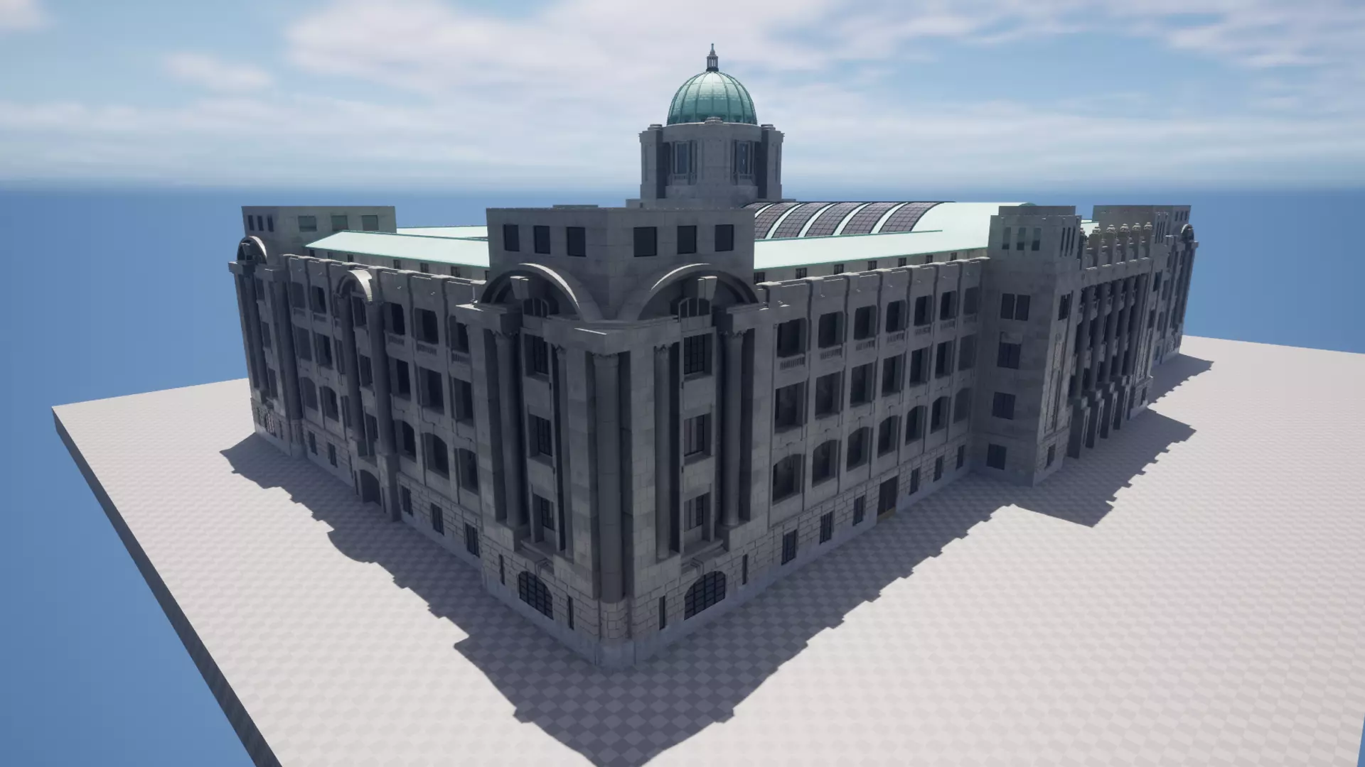 ELVIS Korean Neoclassical Government Office Low-poly 3D model_11