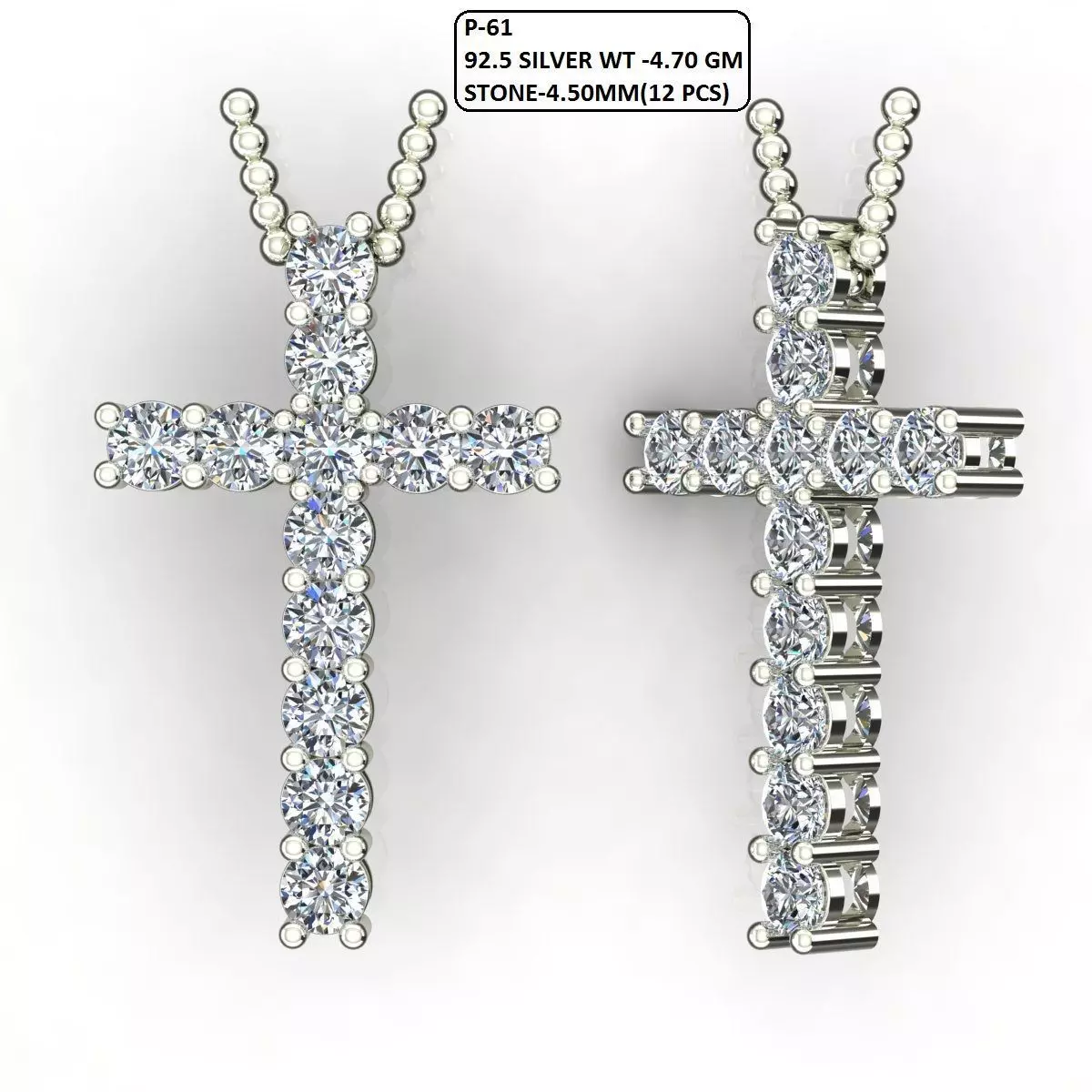 Stunning cross pendant 3D print model_0