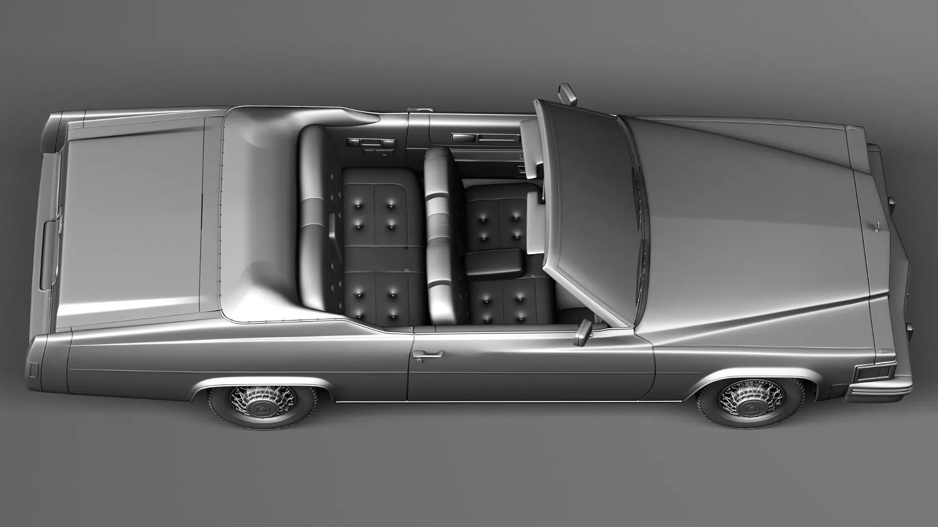 Cadillac DeVille Convertible 1977 3D model_15