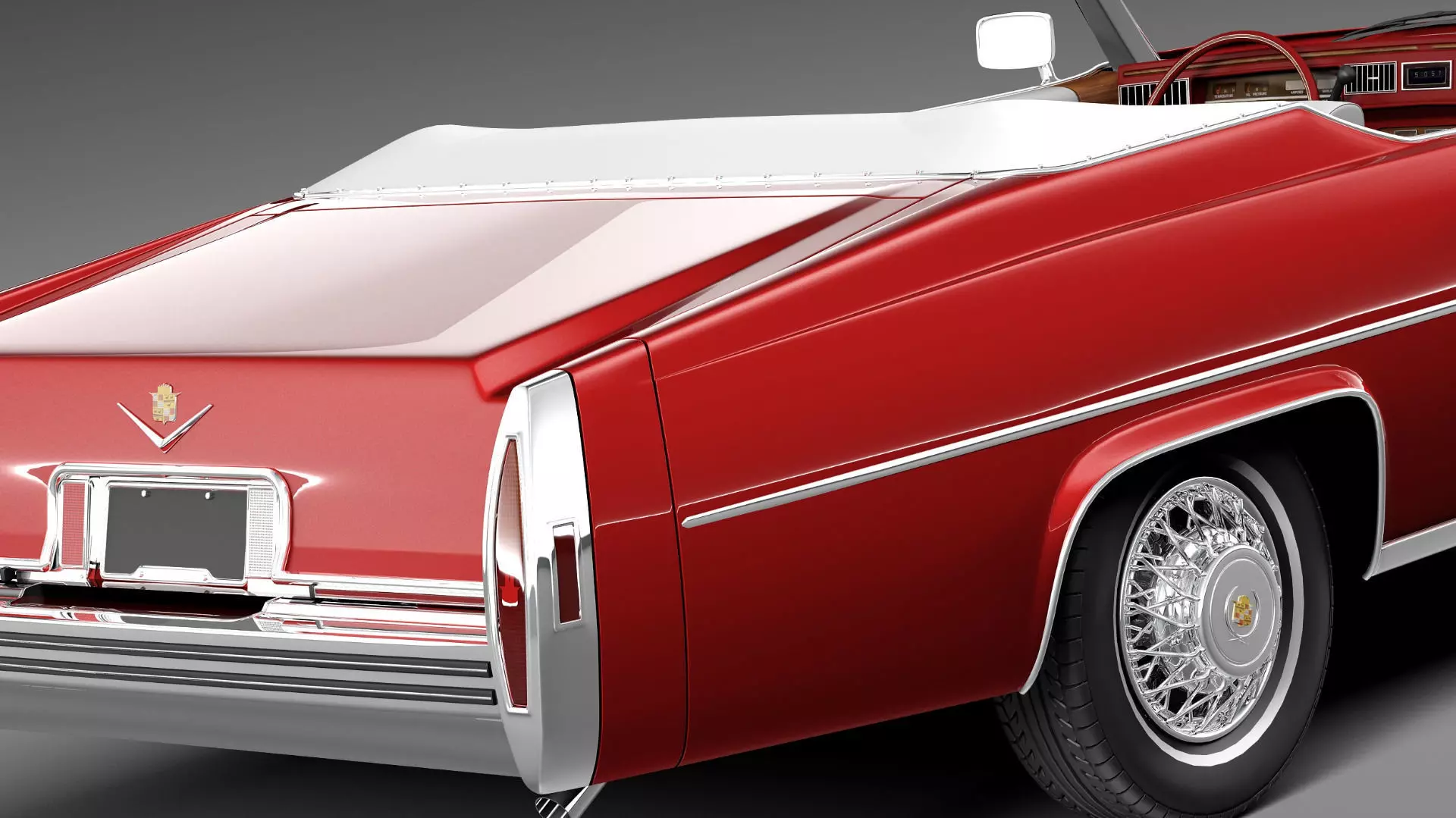 Cadillac DeVille Convertible 1977 3D model_3