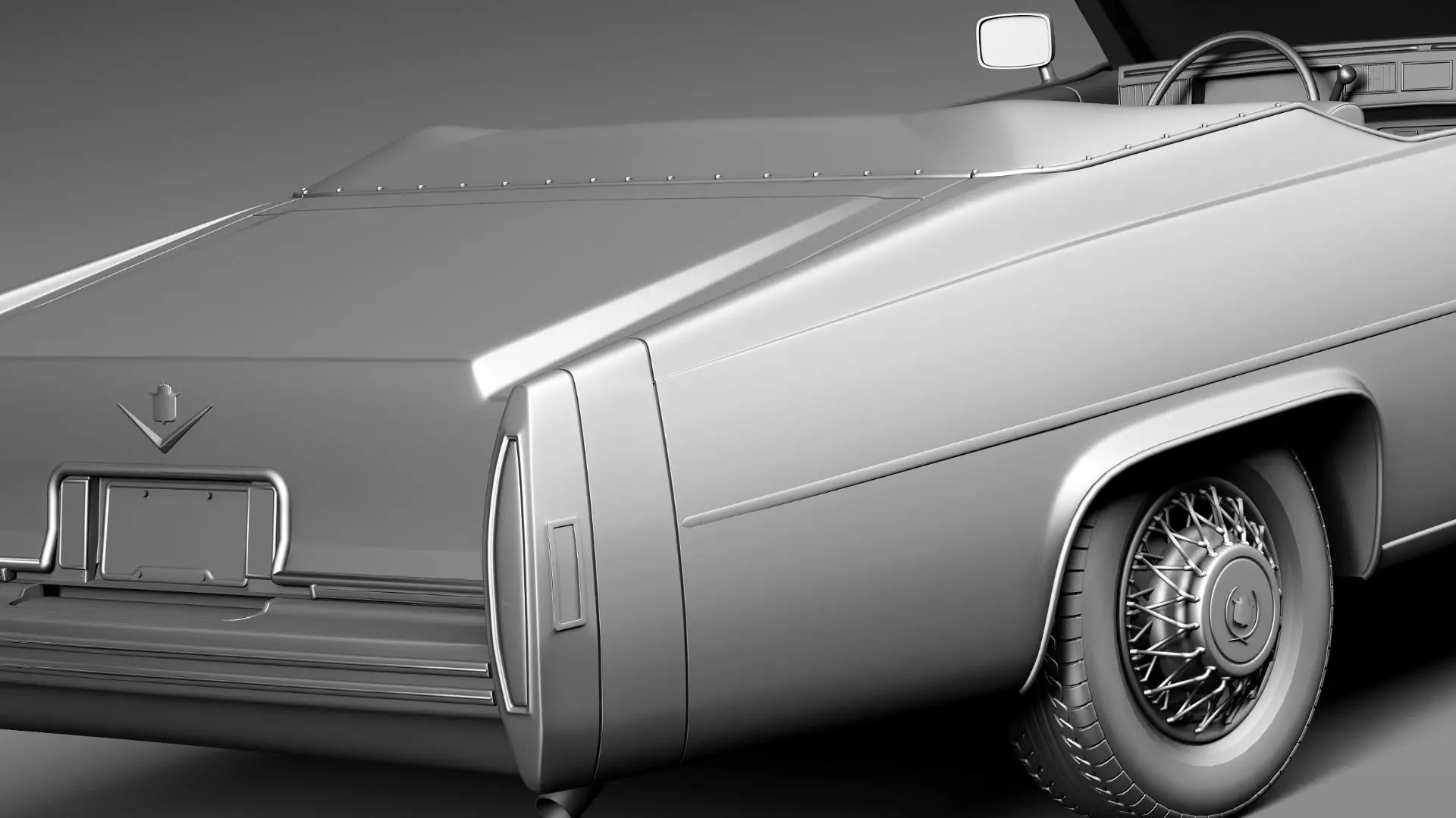 Cadillac DeVille Convertible 1977 3D model_11