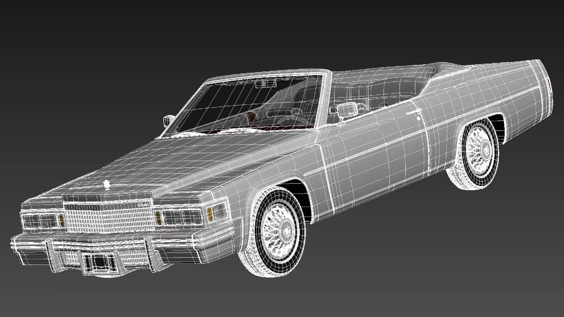 Cadillac DeVille Convertible 1977 3D model_17