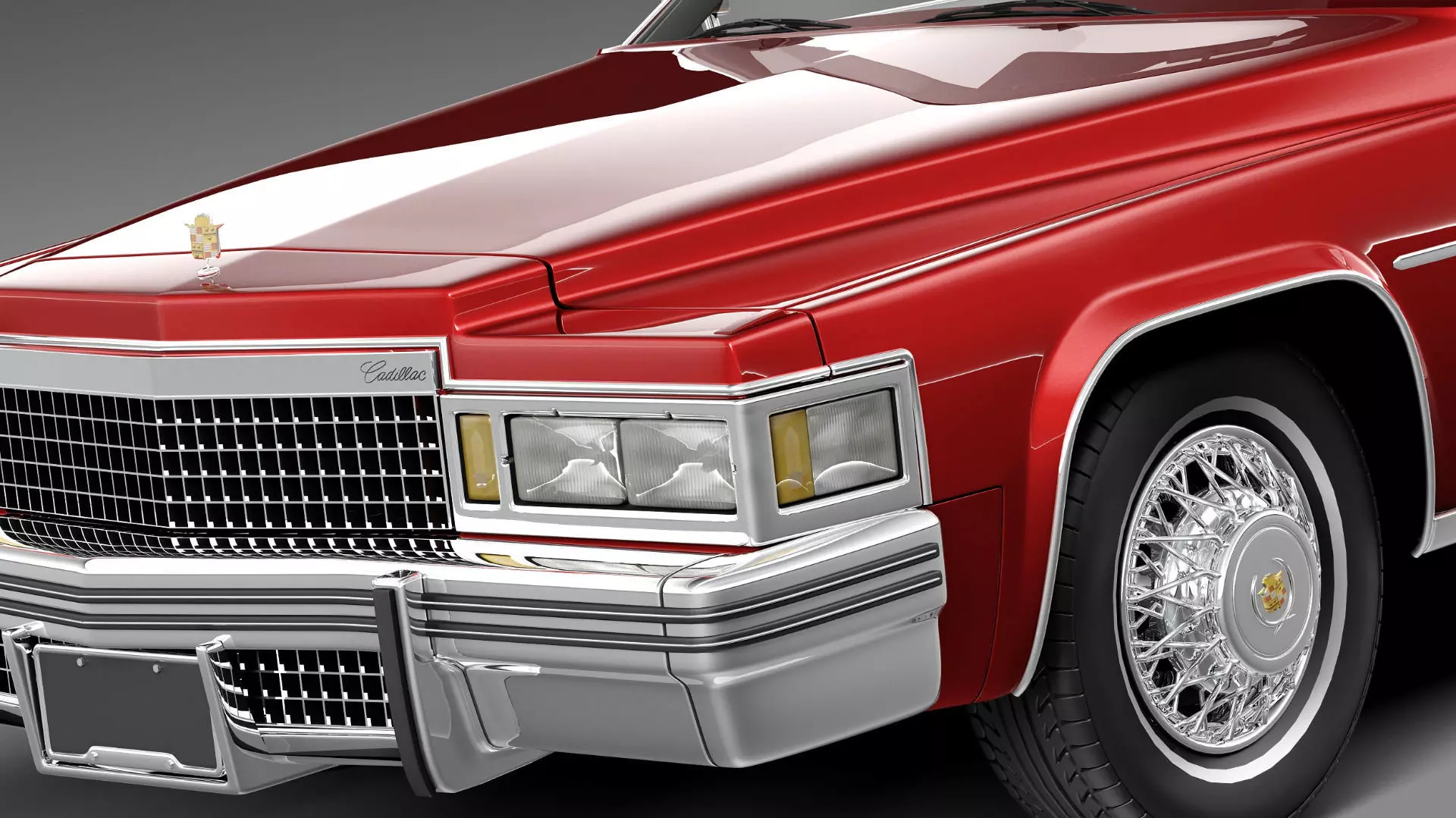 Cadillac DeVille Convertible 1977 3D model_2