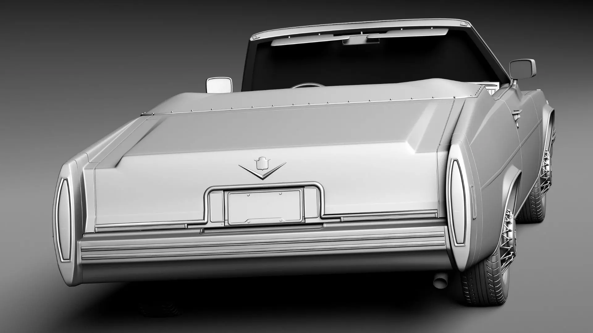 Cadillac DeVille Convertible 1977 3D model_13