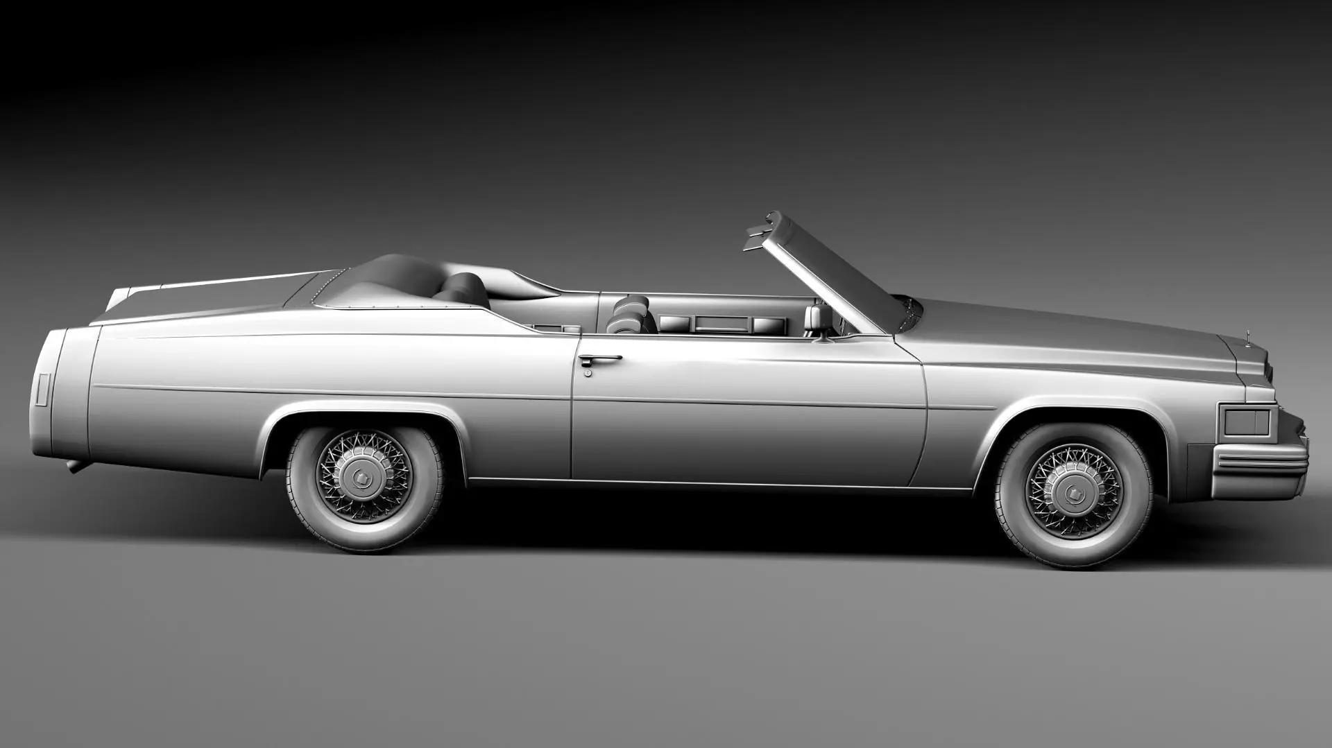 Cadillac DeVille Convertible 1977 3D model_14