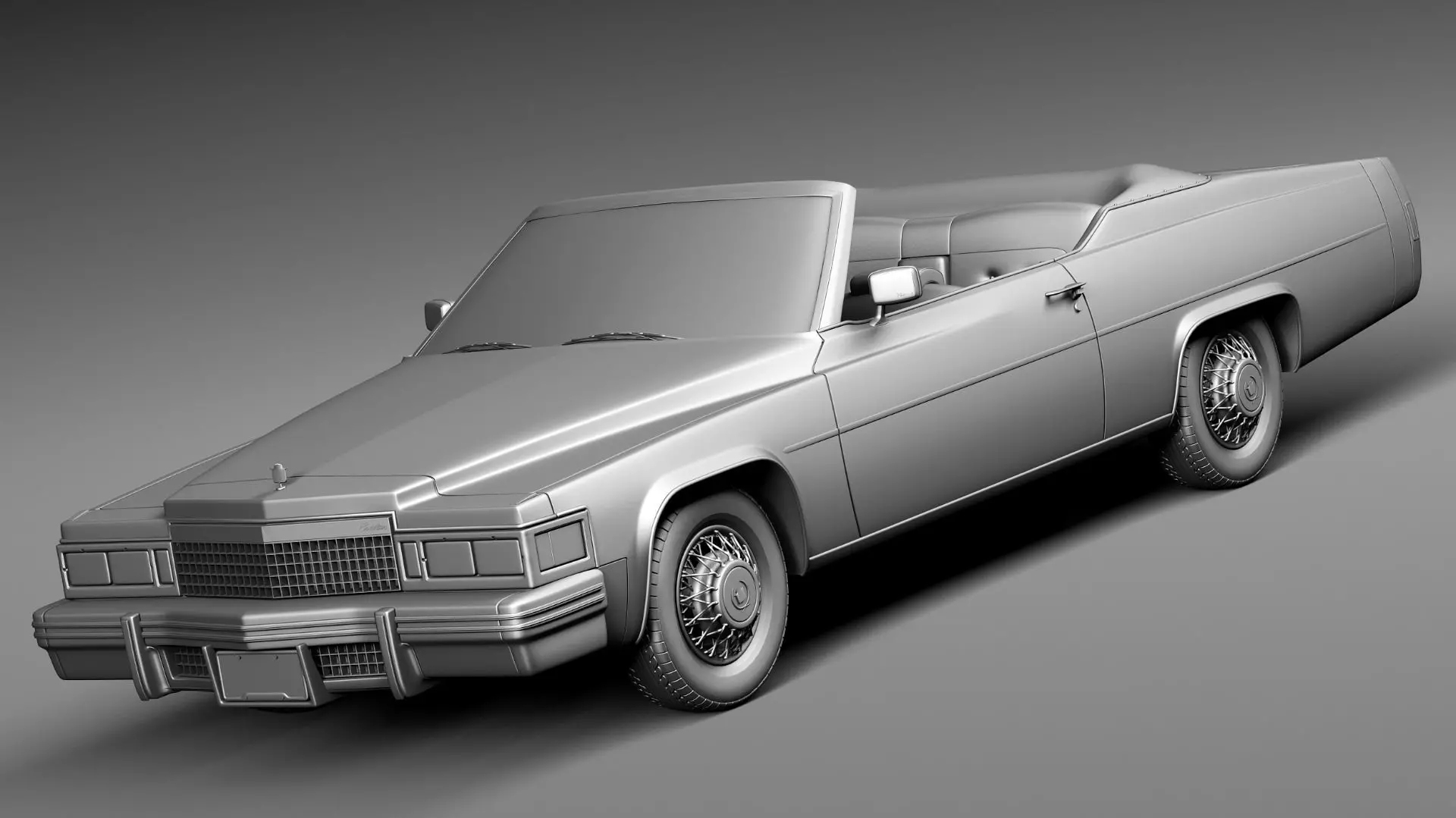 Cadillac DeVille Convertible 1977 3D model_8