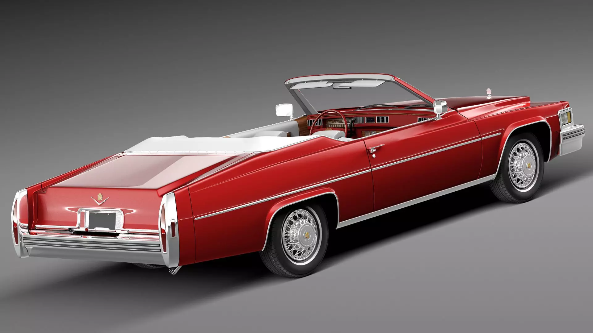 Cadillac DeVille Convertible 1977 3D model_4