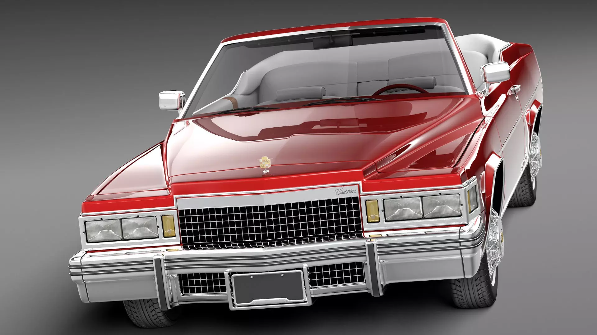 Cadillac DeVille Convertible 1977 3D model_1