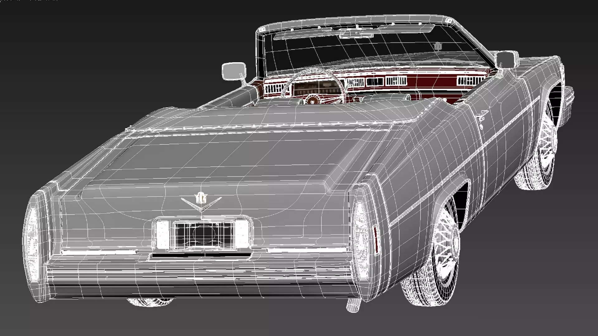 Cadillac DeVille Convertible 1977 3D model_18
