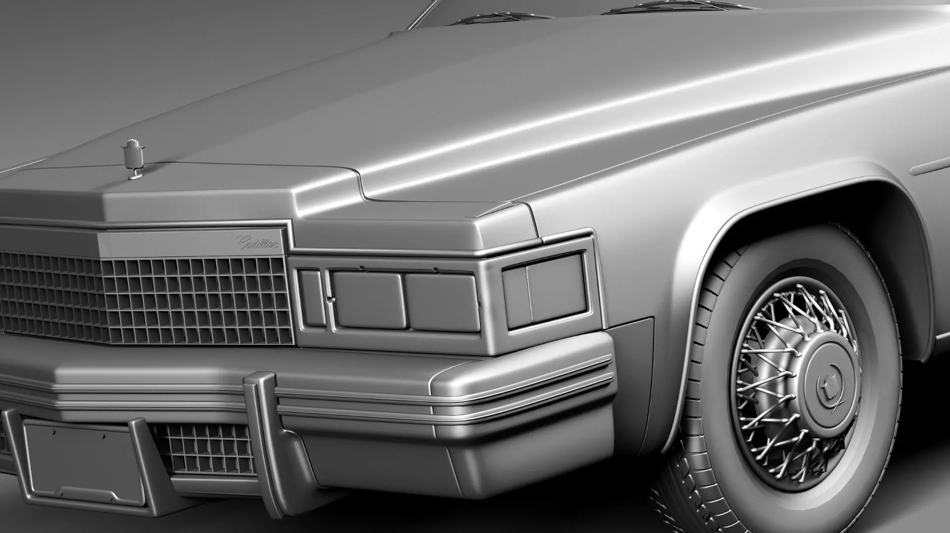 Cadillac DeVille Convertible 1977 3D model_10