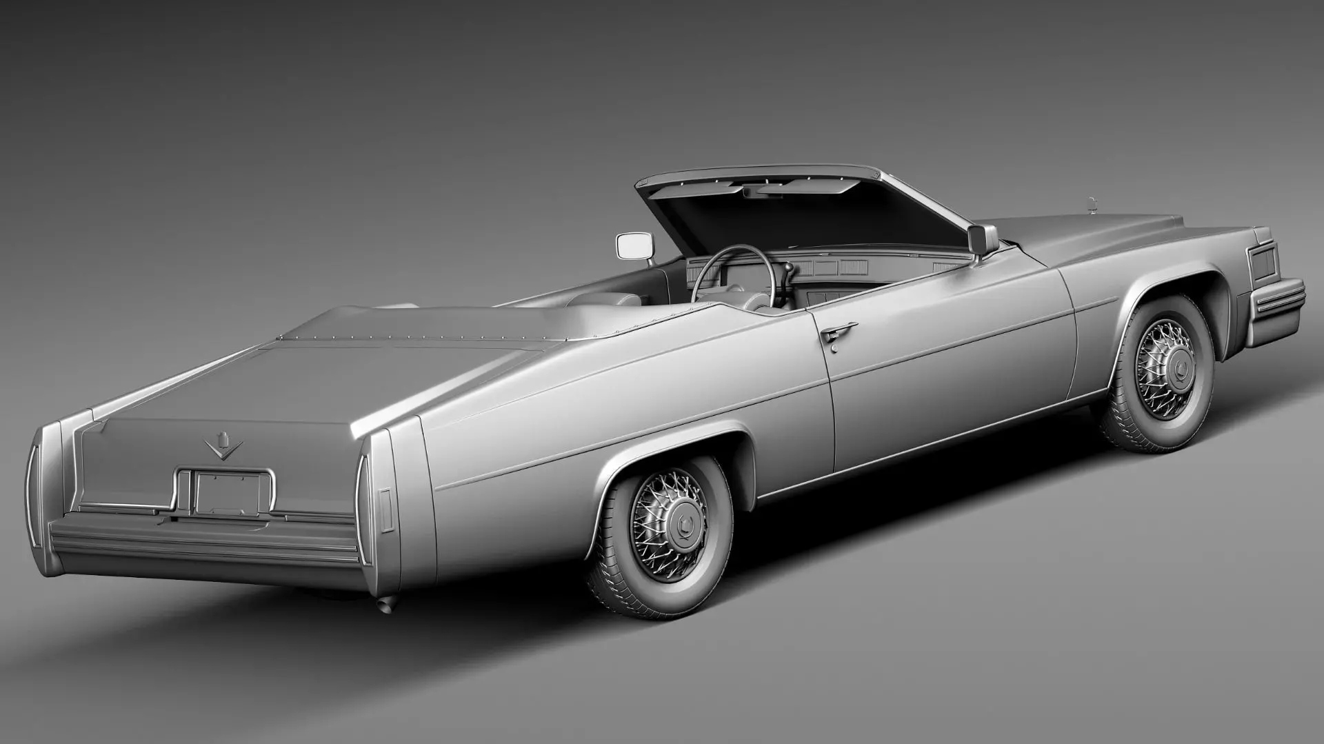 Cadillac DeVille Convertible 1977 3D model_12